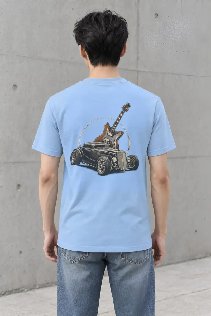 "Chrome Resonance" Heavyweight Unisex Crewneck T-shirt