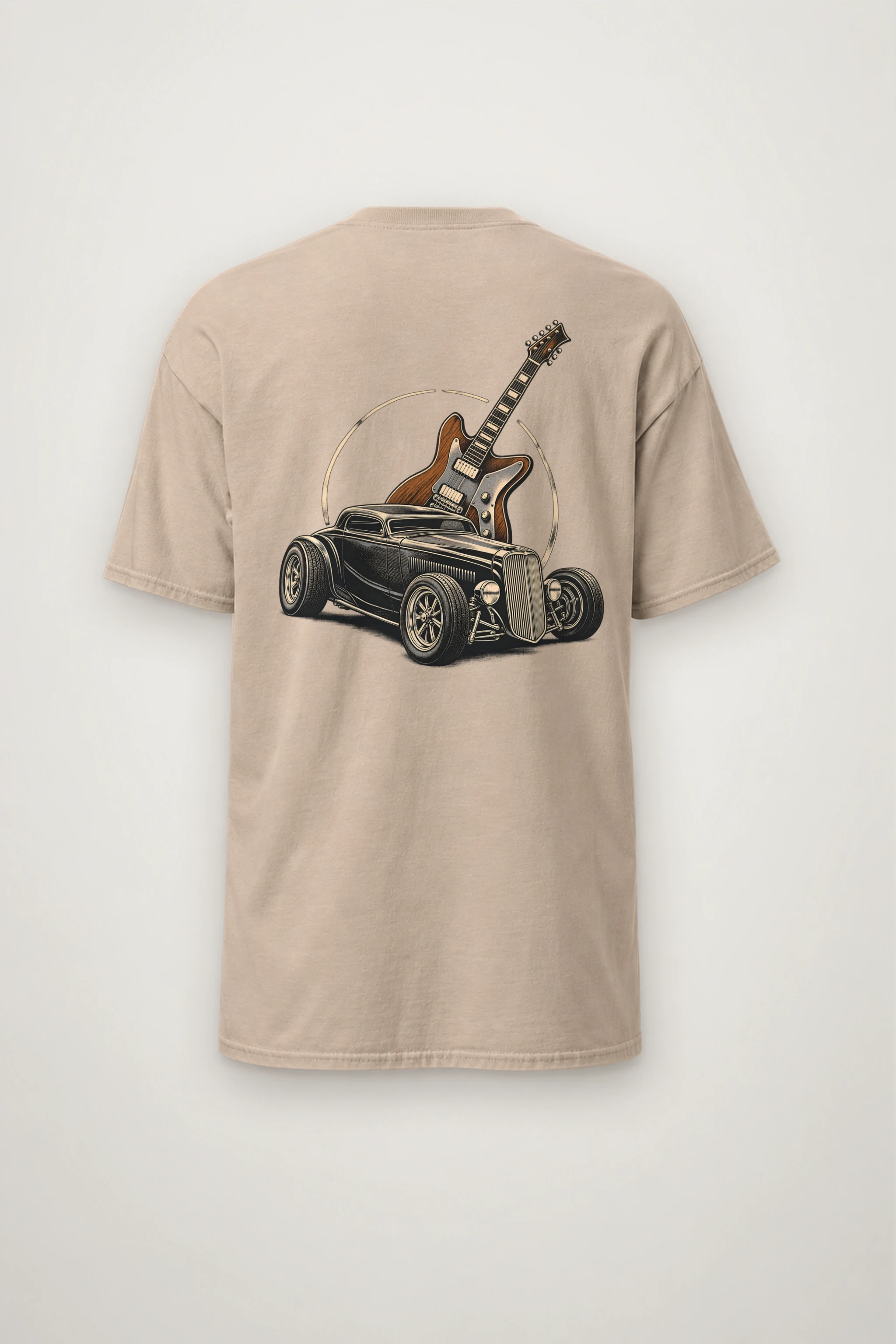 "Chrome Resonance" Heavyweight Unisex Crewneck T-shirt