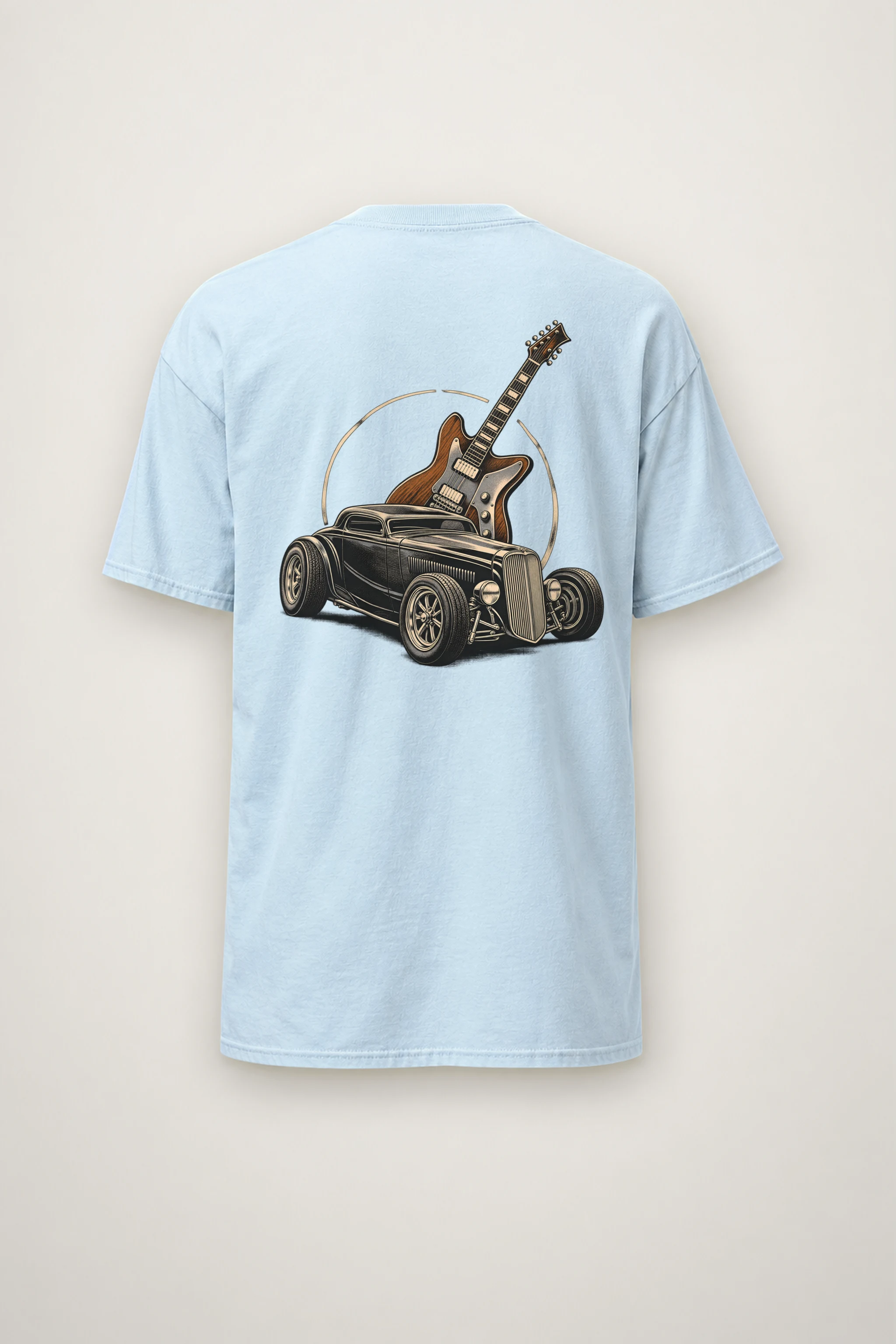 "Chrome Resonance" Heavyweight Unisex Crewneck T-shirt