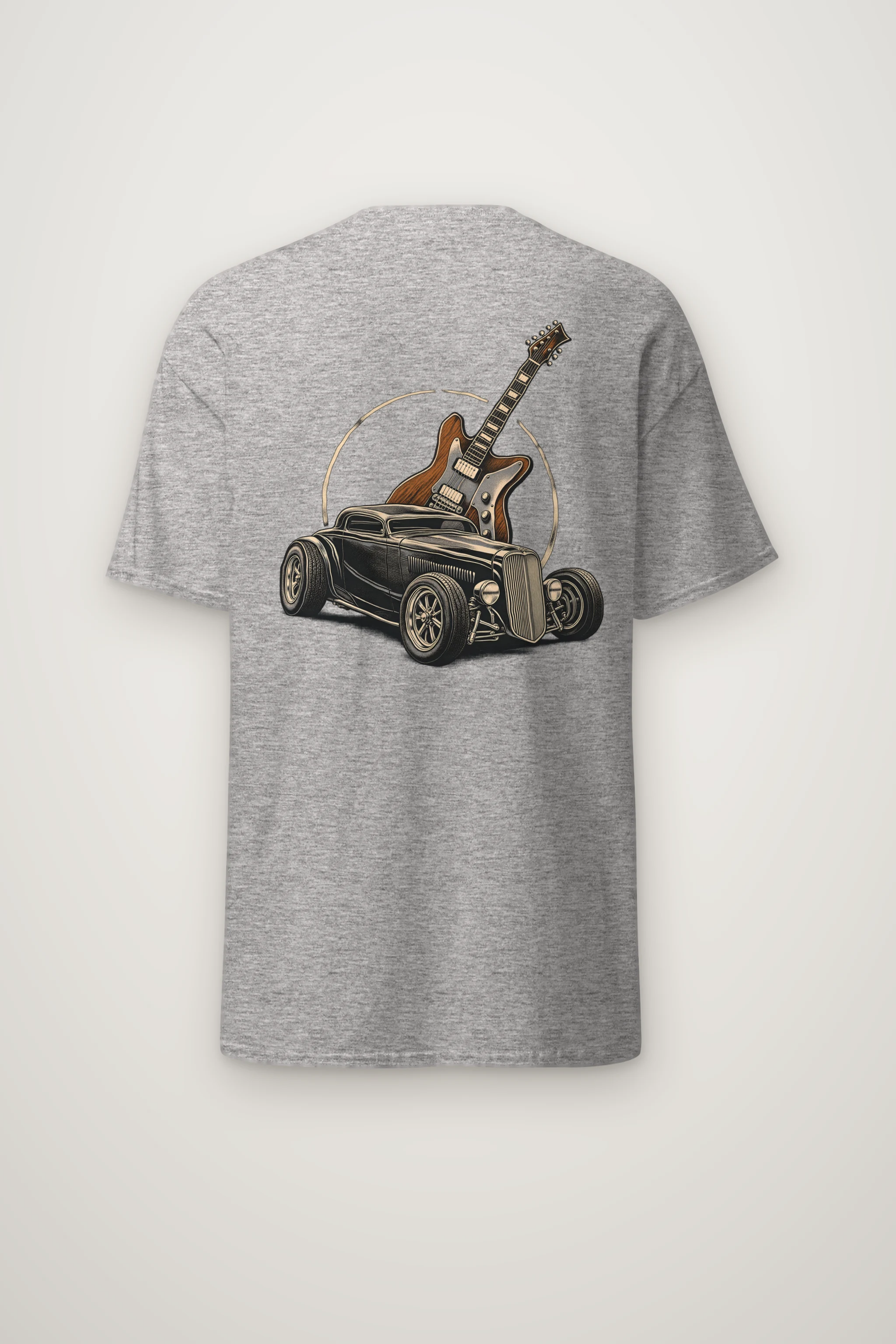 "Chrome Resonance" Heavyweight Unisex Crewneck T-shirt