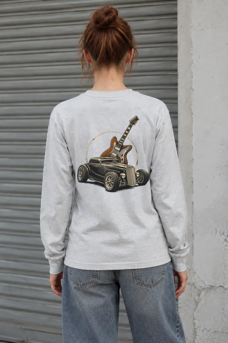 "Chrome Resonance" Unisex Longsleeve T-shirt
