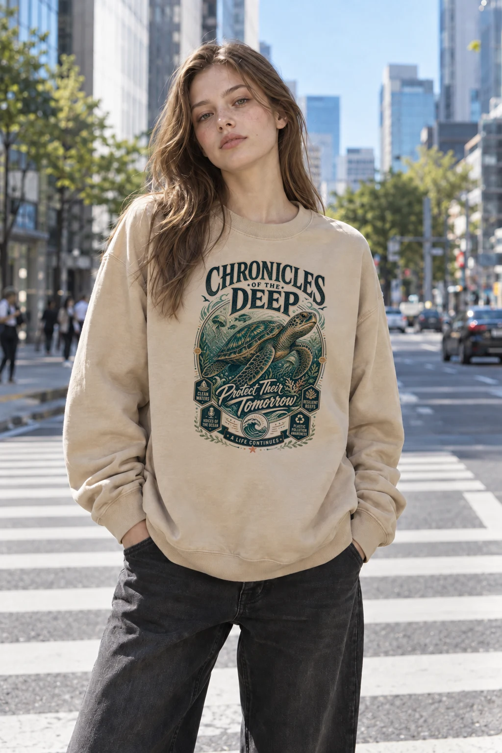 "Chronicles Of The Deep" Heavy Blend Unisex Crewneck Sweatshirt | Gildan 18000