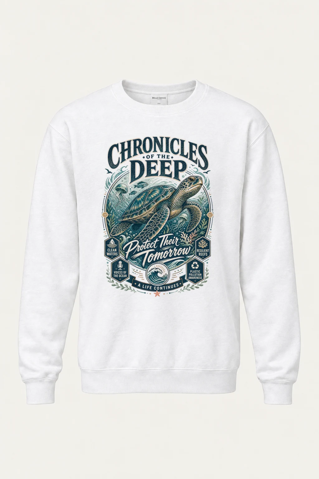 "Chronicles Of The Deep" Heavy Blend Unisex Crewneck Sweatshirt | Gildan 18000