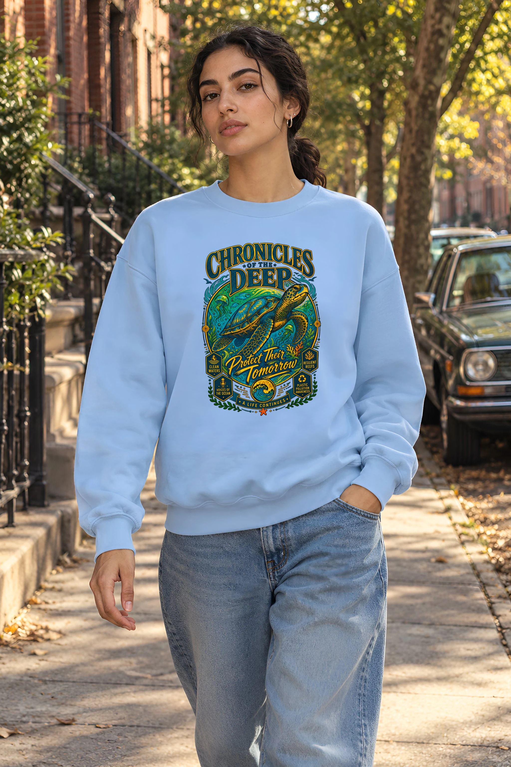 "Chronicles of the Deep" Heavy Blend Unisex Crewneck Sweatshirt