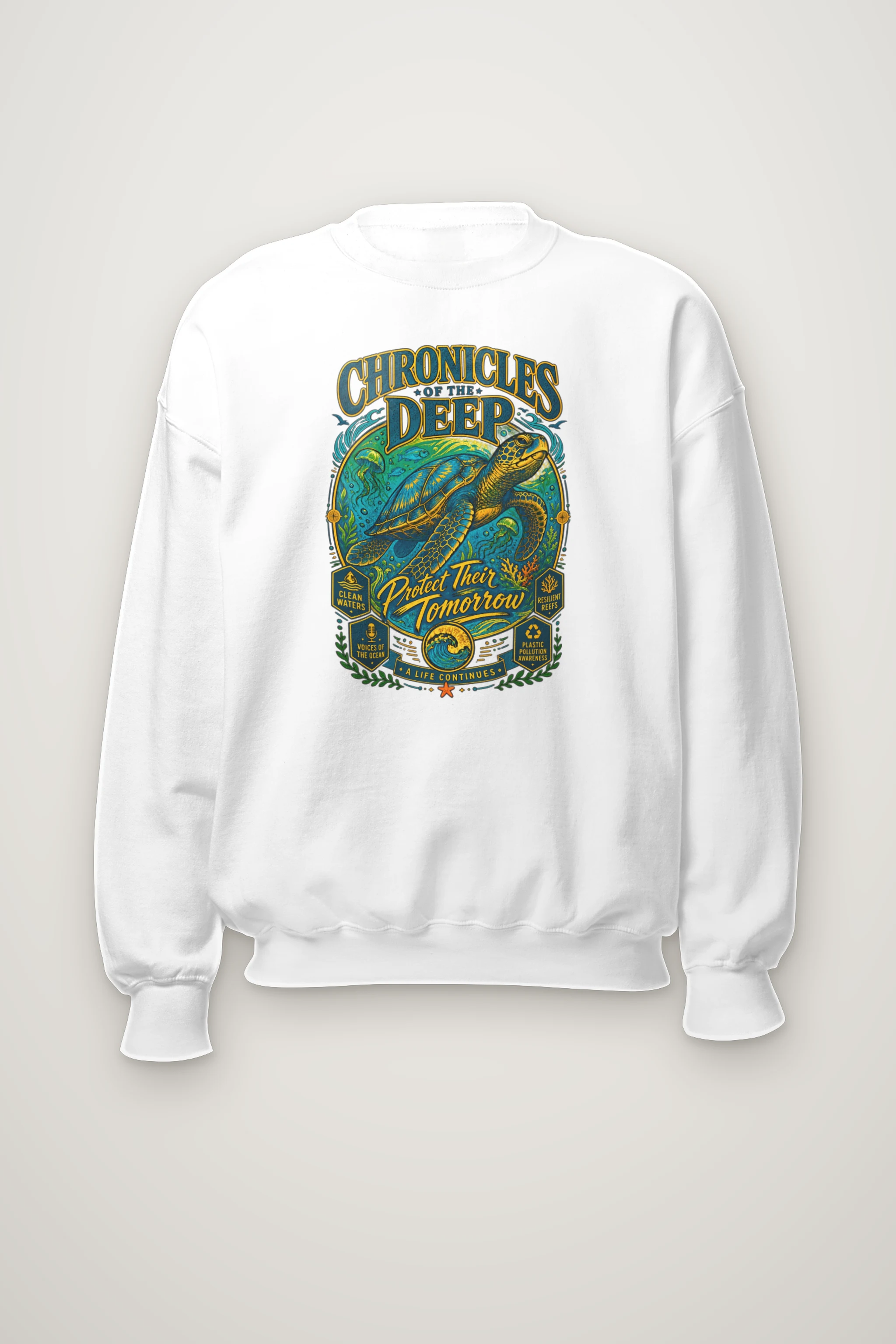 "Chronicles of the Deep" Heavy Blend Unisex Crewneck Sweatshirt