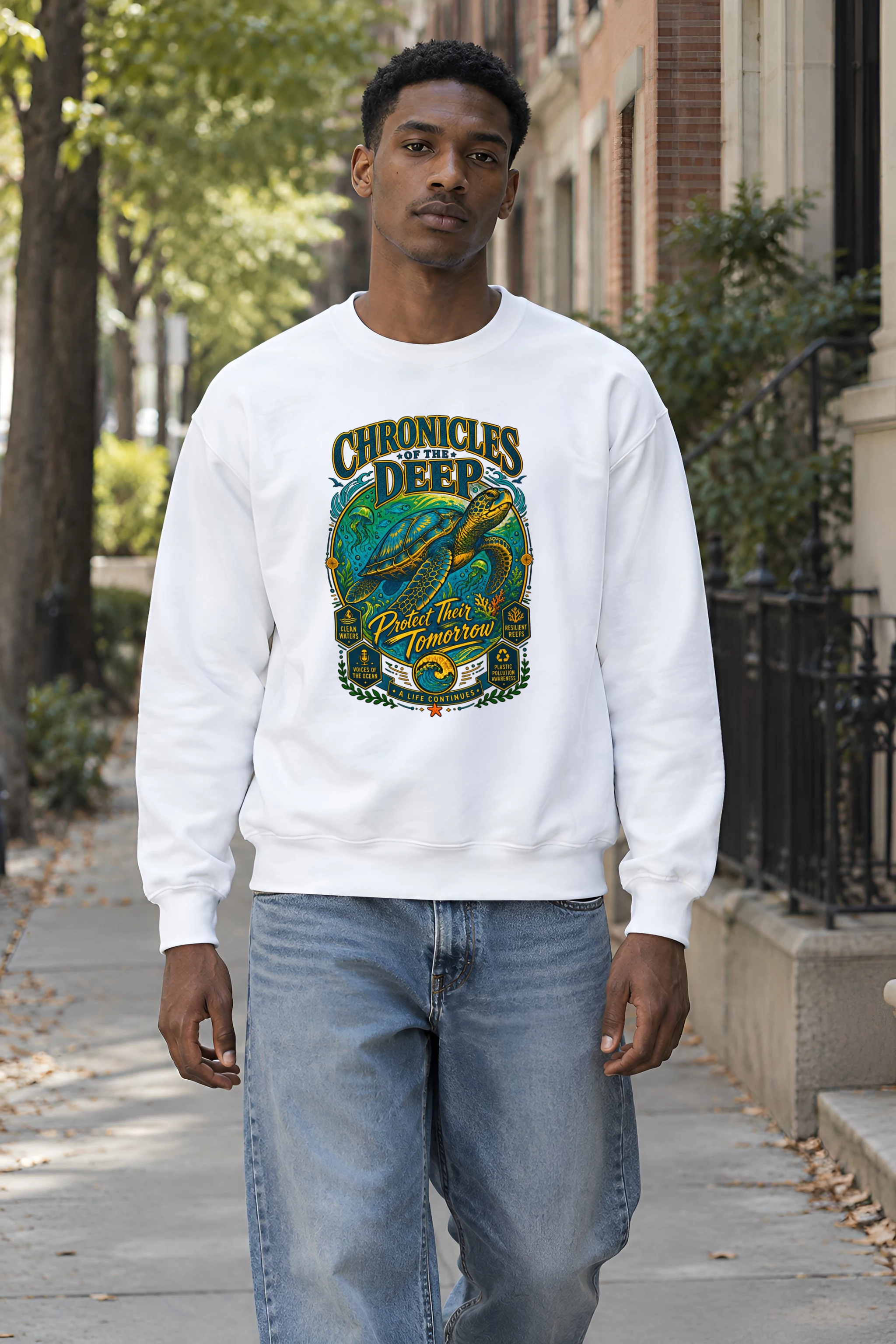 "Chronicles of the Deep" Heavy Blend Unisex Crewneck Sweatshirt