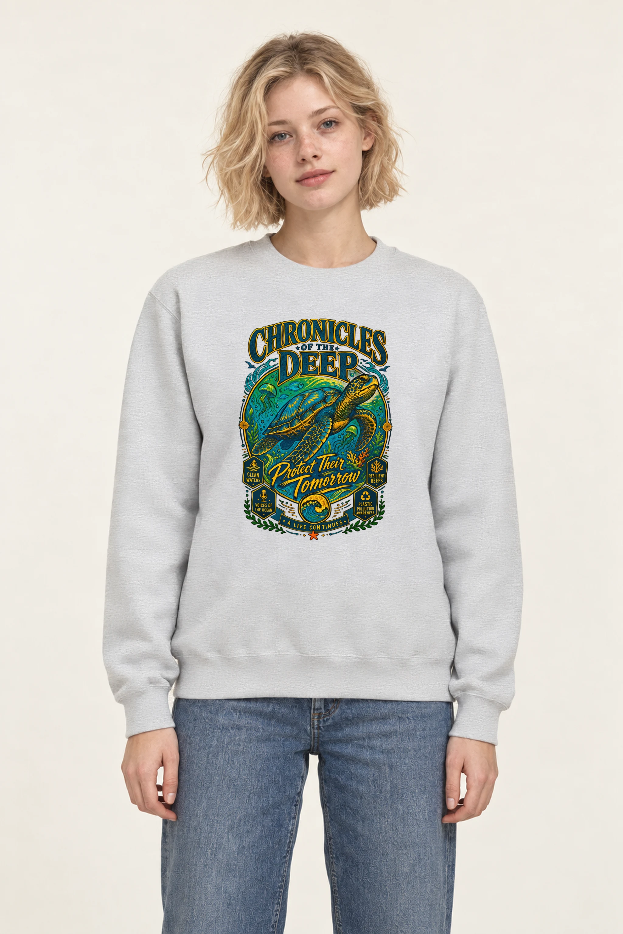 "Chronicles of the Deep" Heavy Blend Unisex Crewneck Sweatshirt