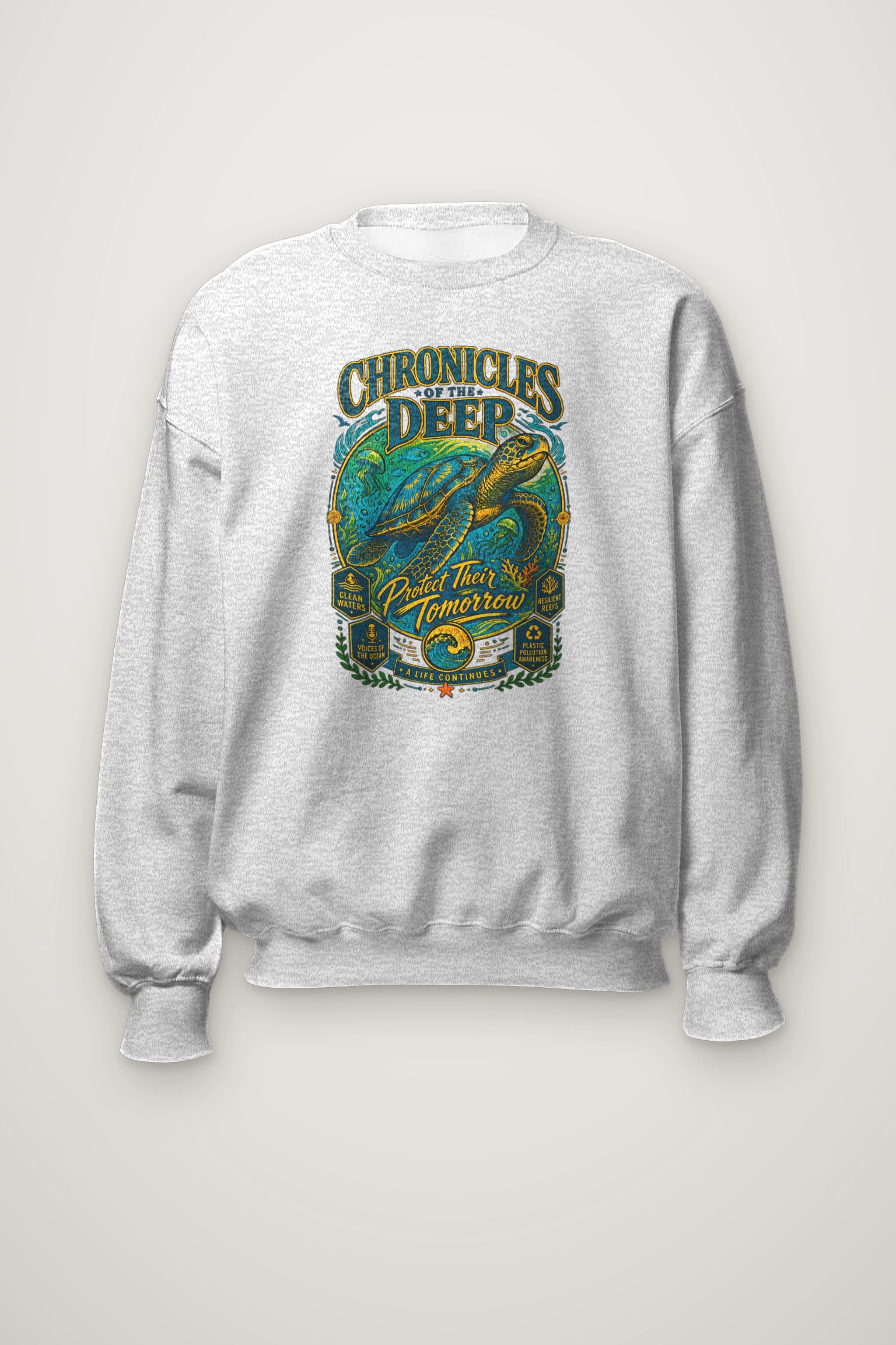 "Chronicles of the Deep" Heavy Blend Unisex Crewneck Sweatshirt