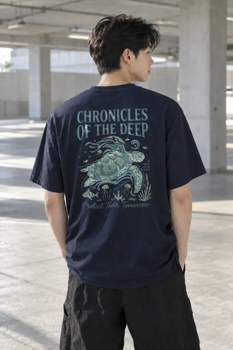 “Chronicles Of The Deep” Heavyweight Unisex Crewneck T-shirt | Gildan 5000