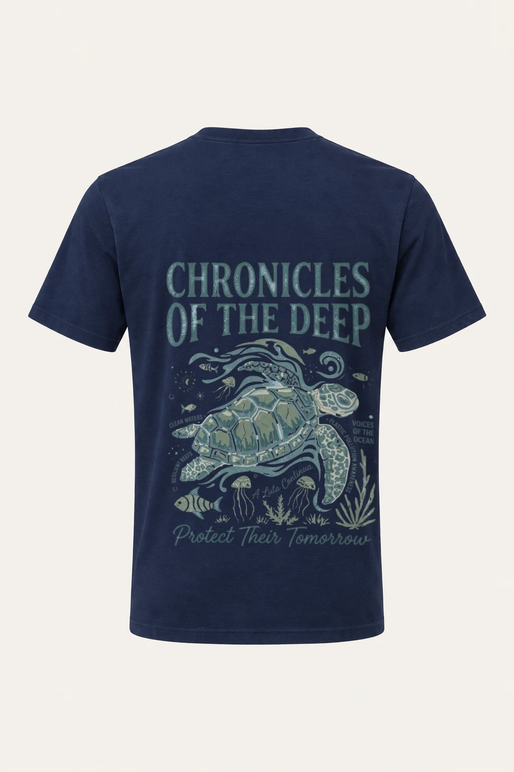 "Chronicles Of The Deep" Heavyweight Unisex Crewneck T-shirt | Gildan 5000