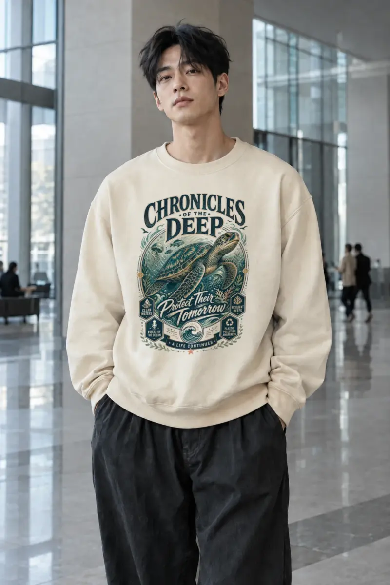"Chronicles Of The Deep" Unisex Sponge Fleece Crewneck Sweatshirt | Bella + Canvas 3901