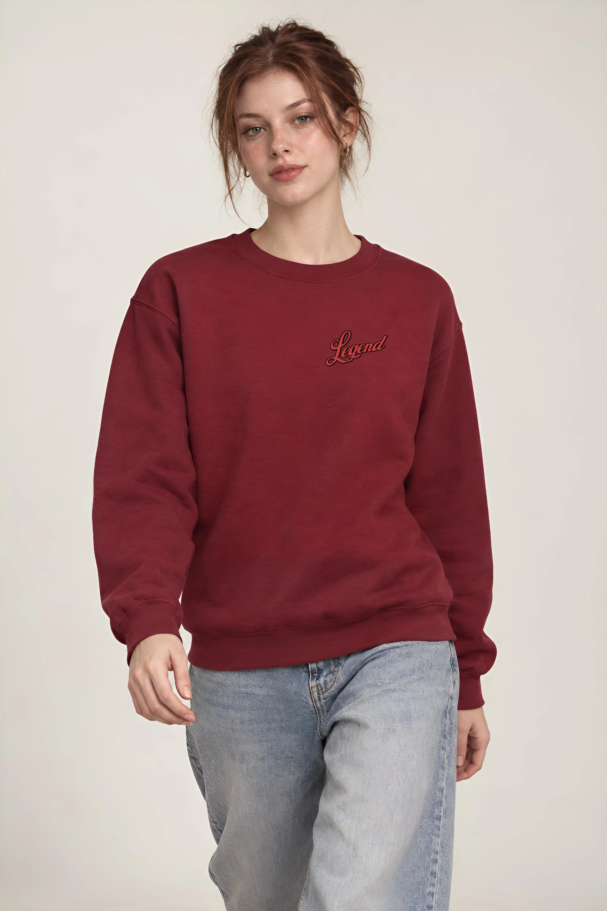 "Cigar Biker Portrait" 1 Crewneck Sweatshirt