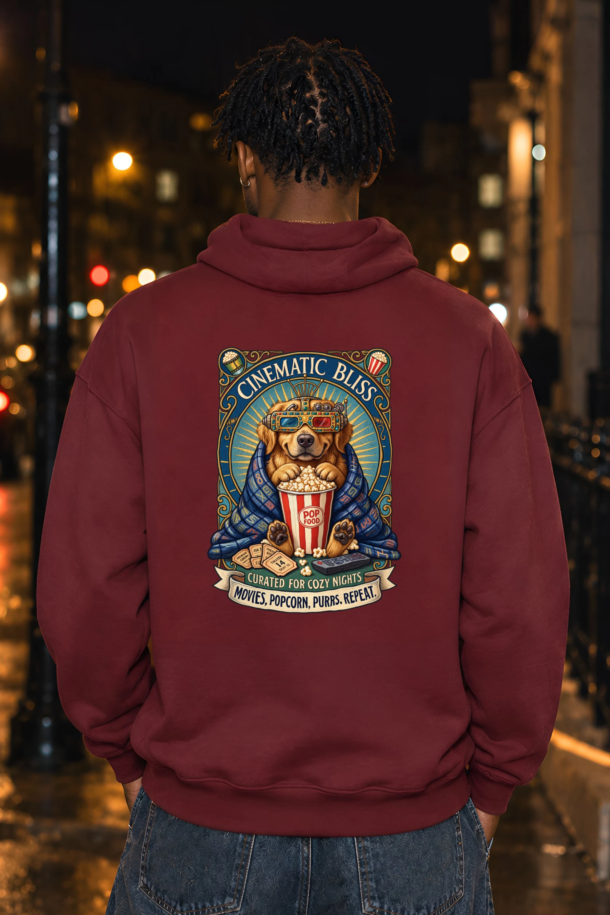 "Cinematic Bliss" 1 Pullover Hoodie