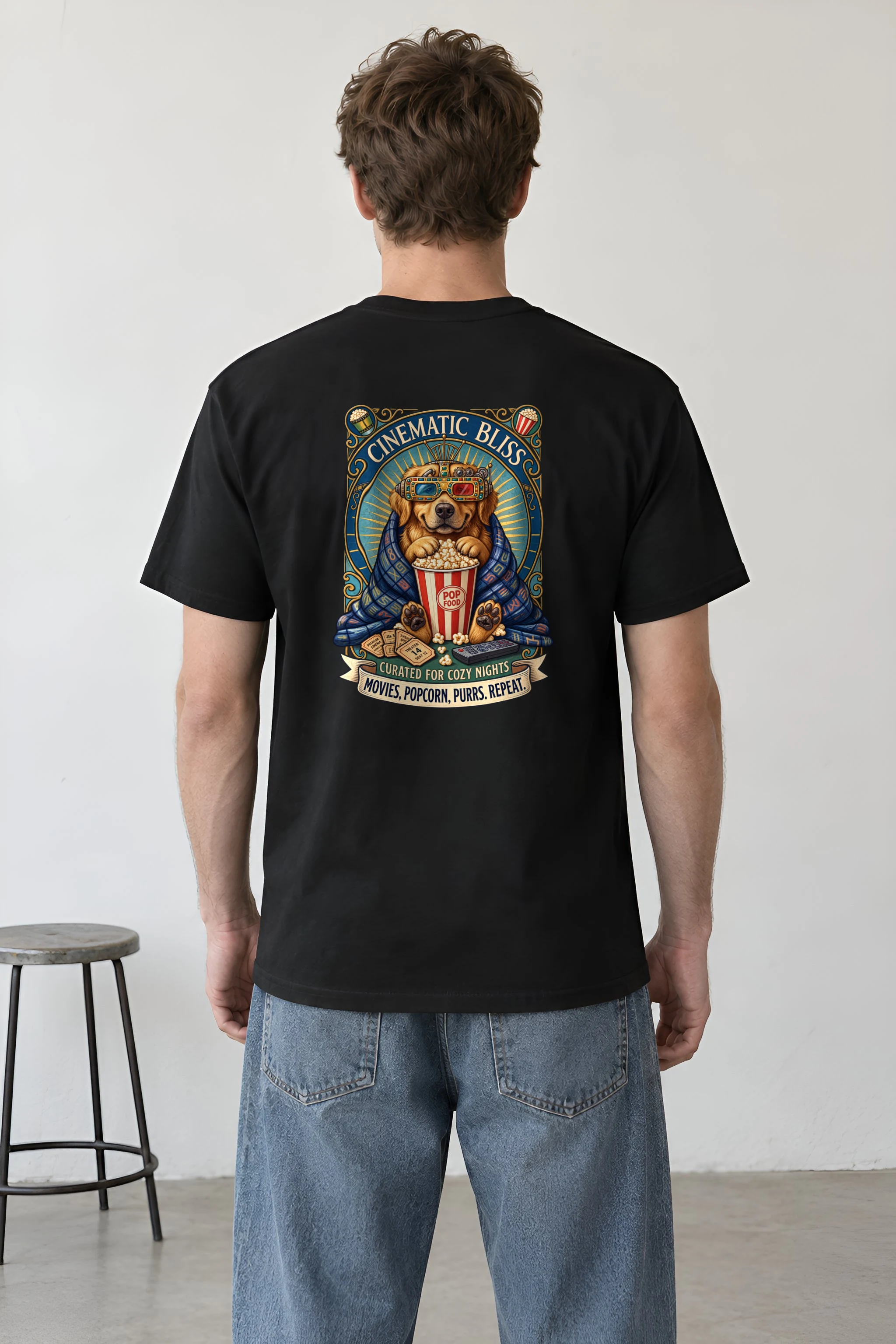 "Cinematic Bliss" Heavyweight Unisex Crewneck T-shirt