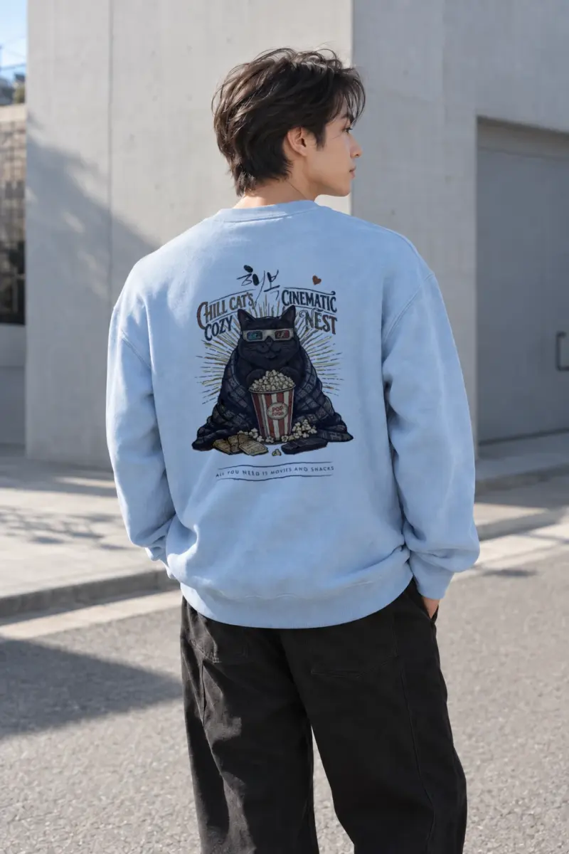“Cinematic Cozy Nest” Heavy Blend Unisex Crewneck Sweatshirt | Gildan 18000