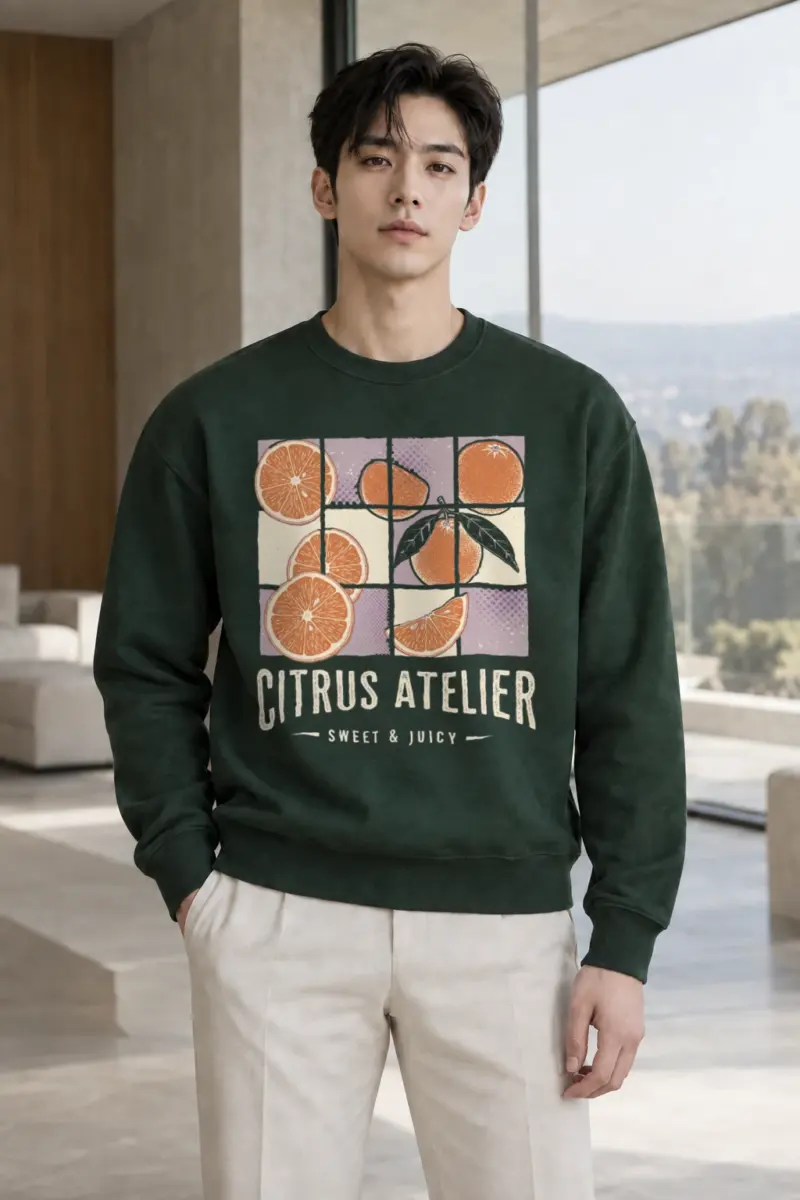 "Citrus Atelier" Heavy Blend Unisex Crewneck Sweatshirt | Gildan 18000