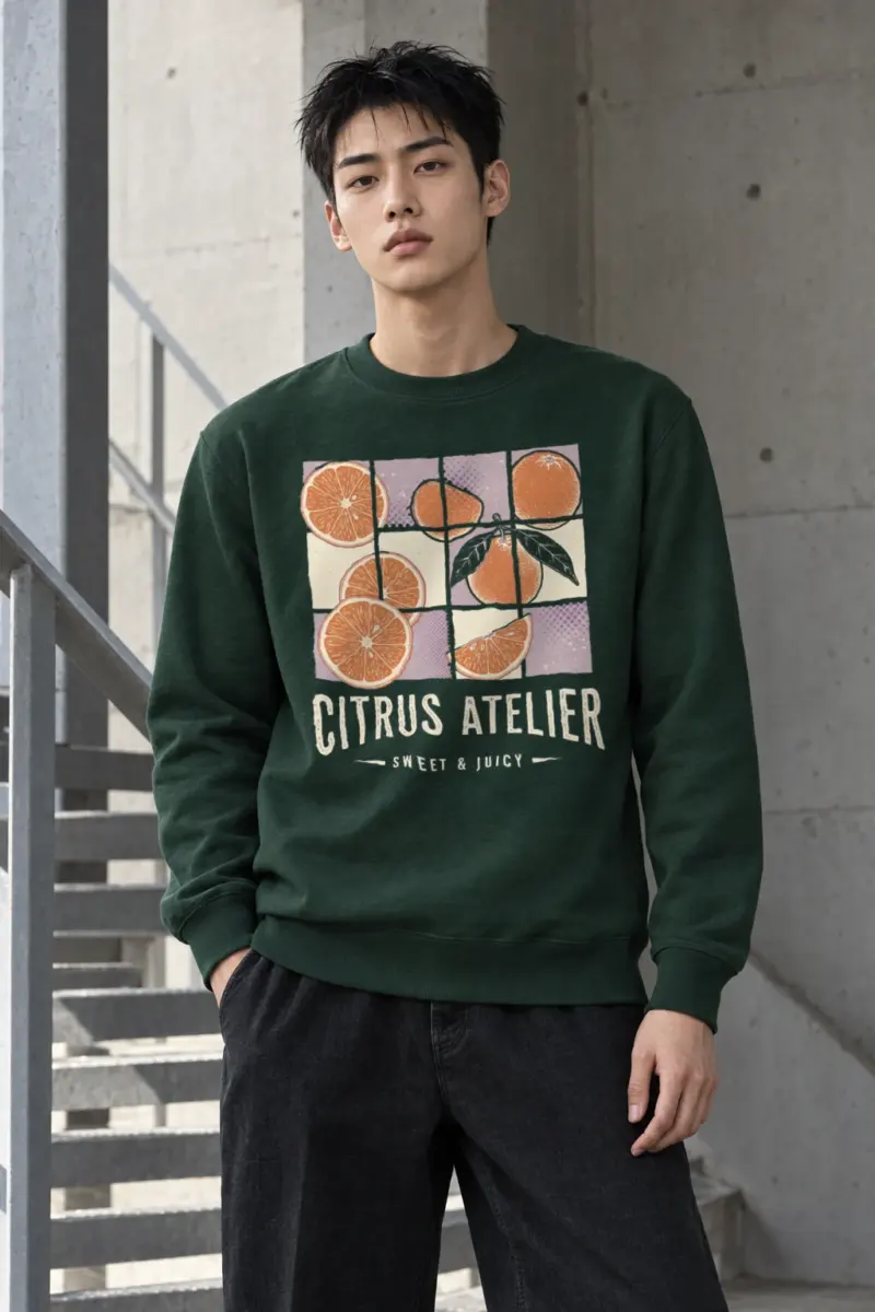 "Citrus Atelier" Heavy Blend Unisex Crewneck Sweatshirt