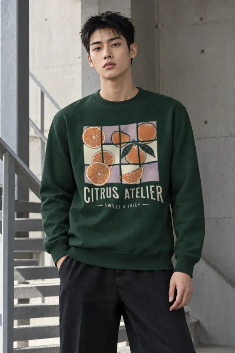"Citrus Atelier" Heavy Blend Unisex Crewneck Sweatshirt