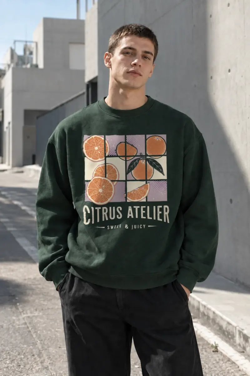 "Citrus Atelier" Heavy Blend Unisex Crewneck Sweatshirt | Gildan 18000