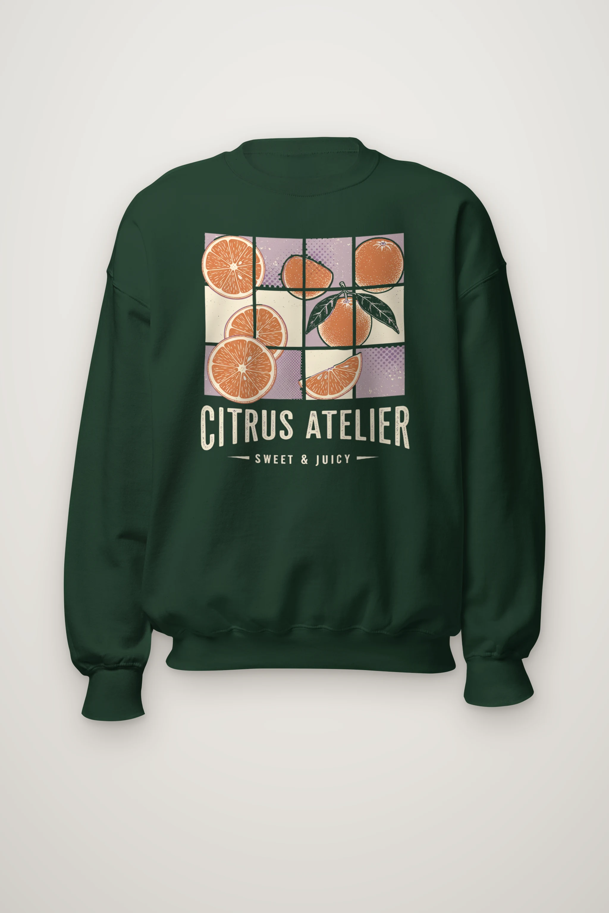 "Citrus Atelier" Heavy Blend Unisex Crewneck Sweatshirt