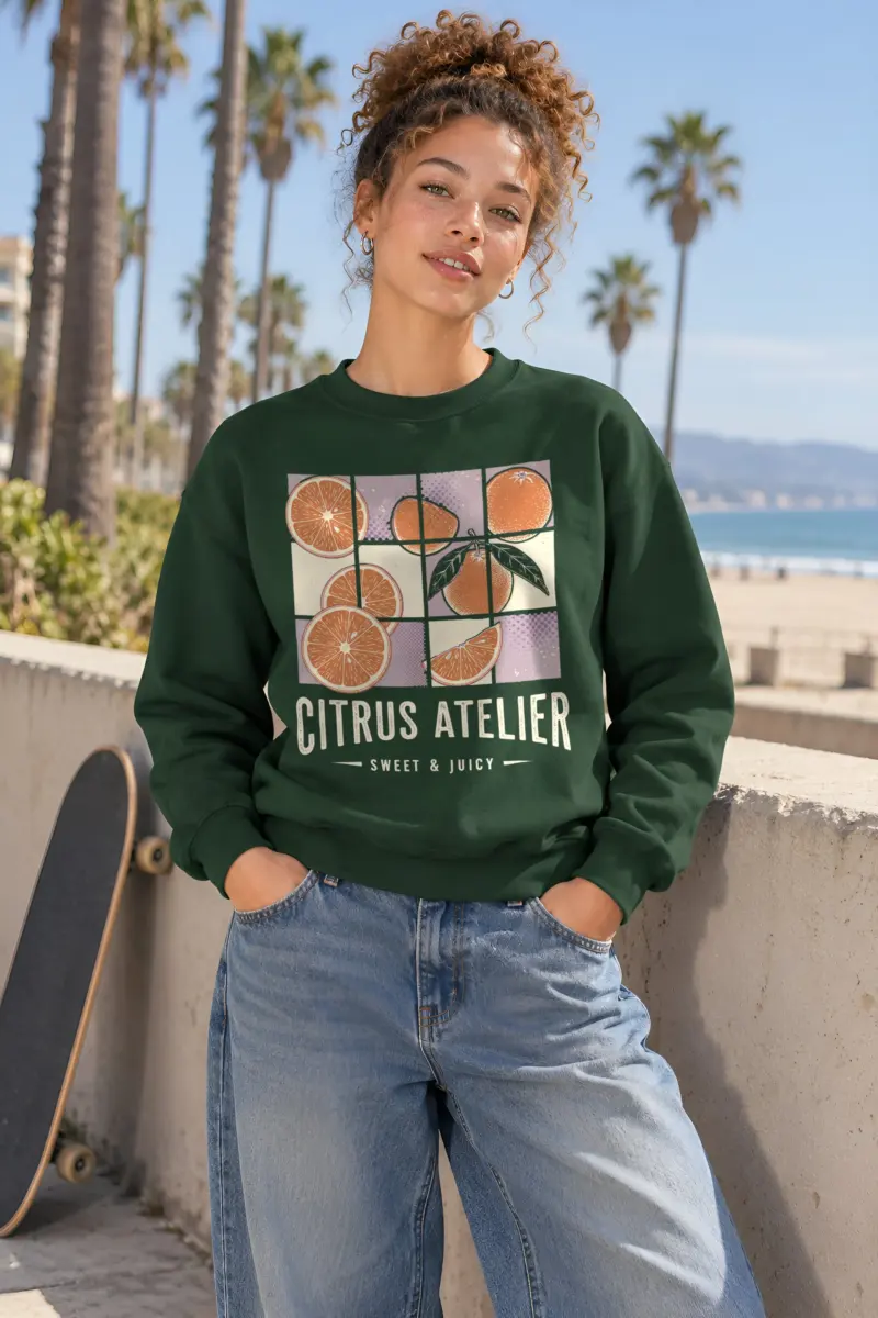 "Citrus Atelier" Heavy Blend Unisex Crewneck Sweatshirt