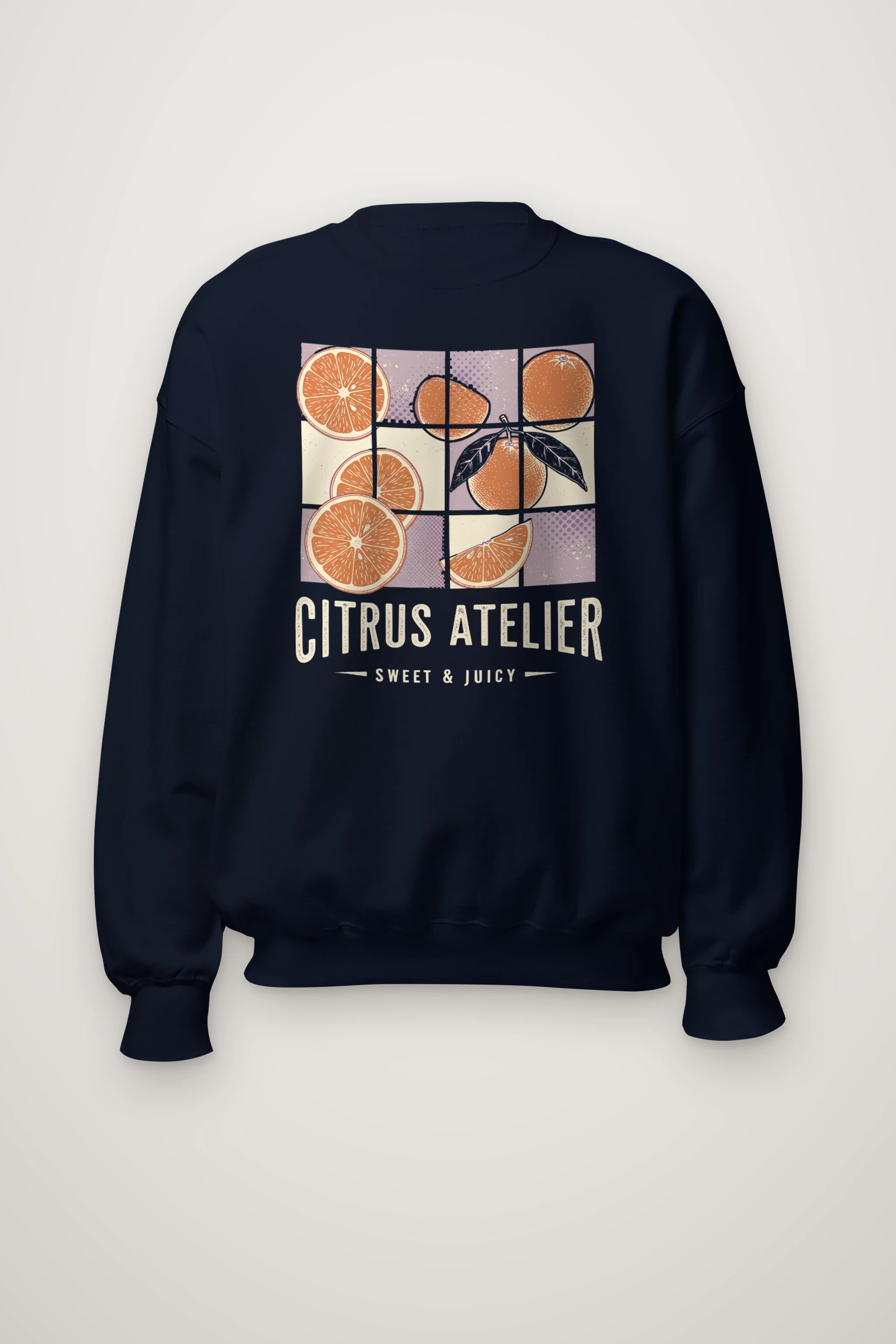 "Citrus Atelier" Heavy Blend Unisex Crewneck Sweatshirt