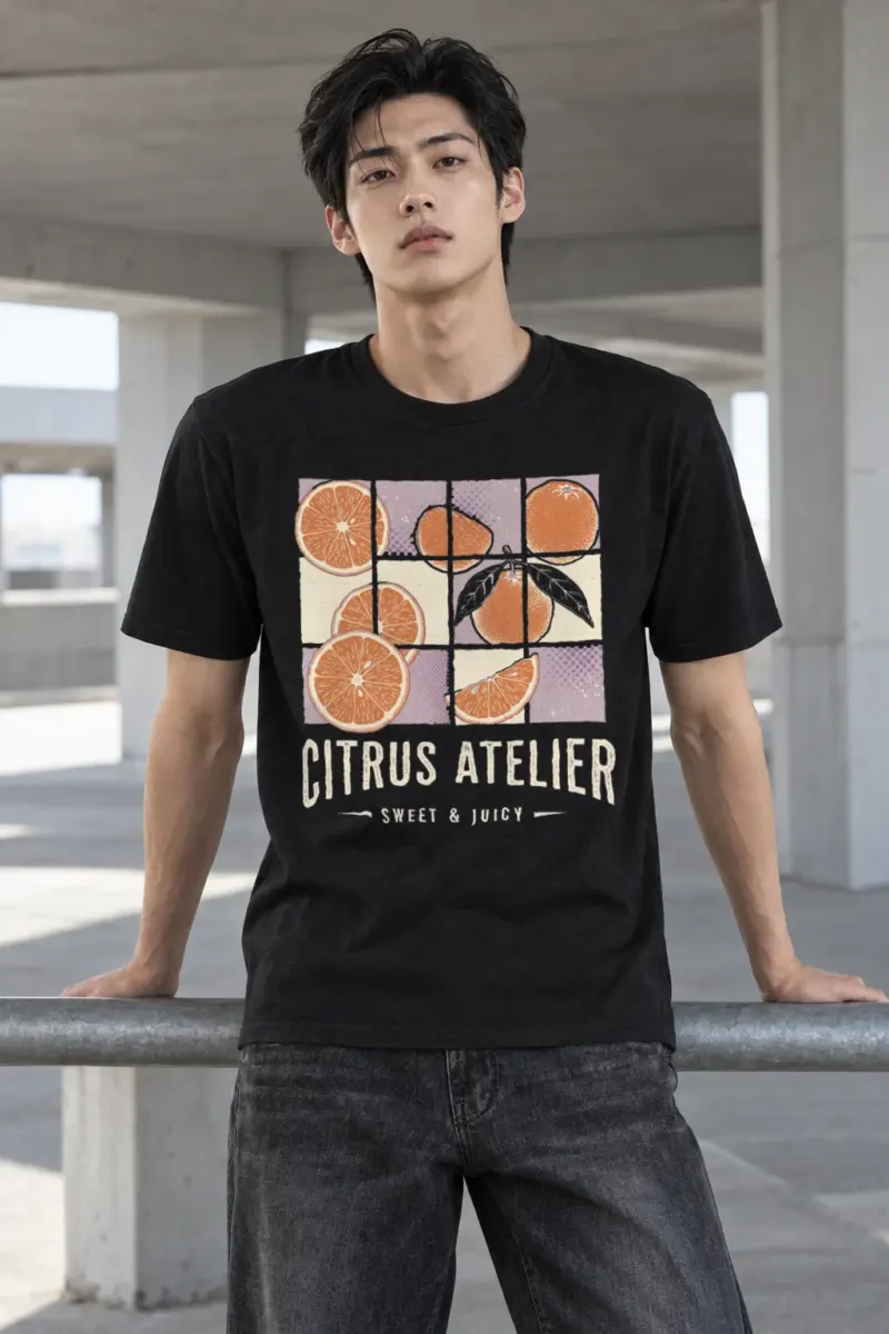 "Citrus Atelier" Heavyweight Unisex Crewneck T-shirt