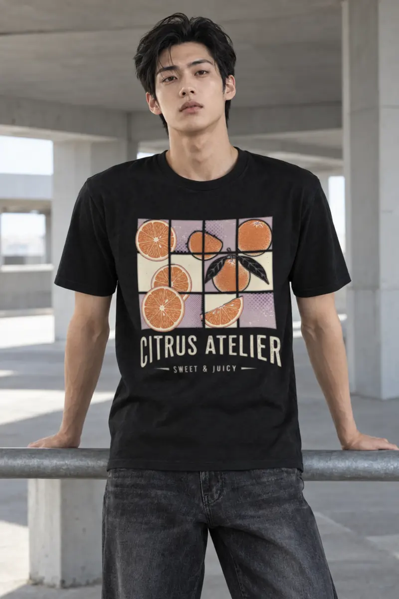 "Citrus Atelier" Heavyweight Unisex Crewneck T-shirt