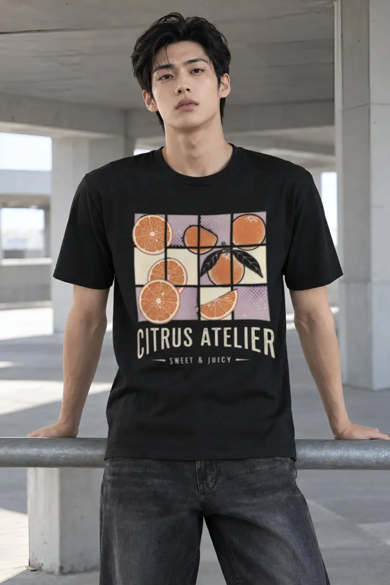"Citrus Atelier" Heavyweight Unisex Crewneck T-shirt