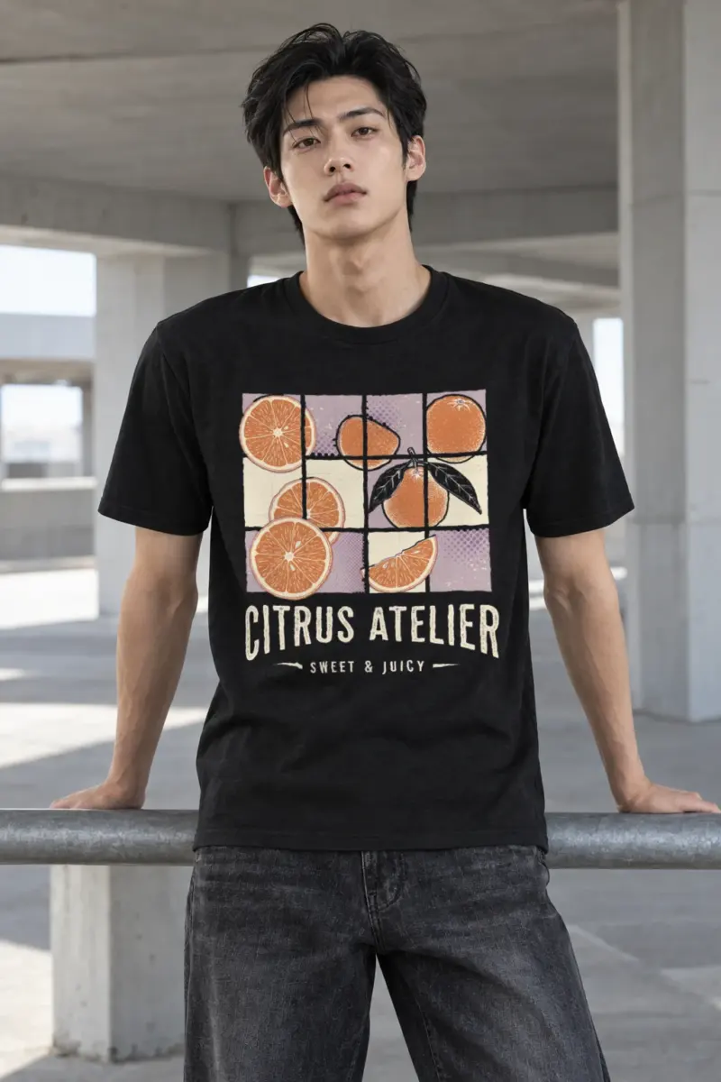"Citrus Atelier" Heavyweight Unisex Crewneck T-shirt