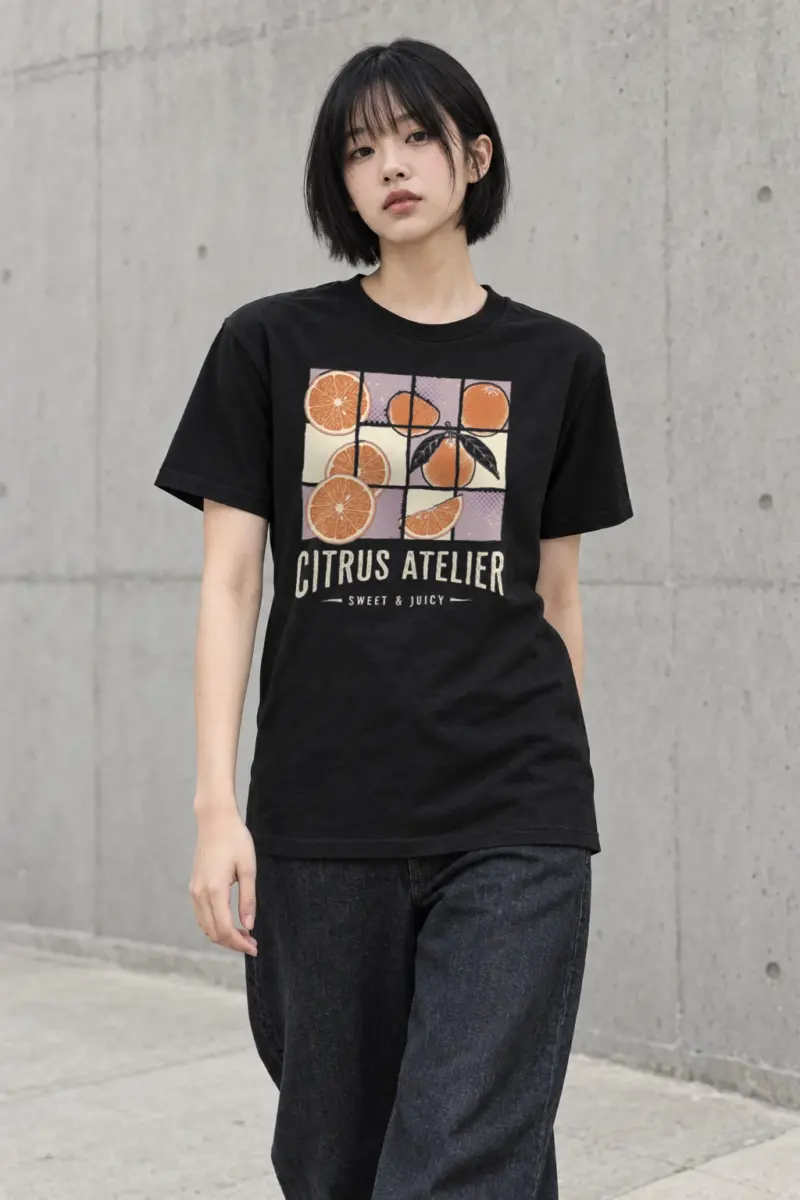 "Citrus Atelier" Heavyweight Unisex Crewneck T-shirt | Gildan 5000