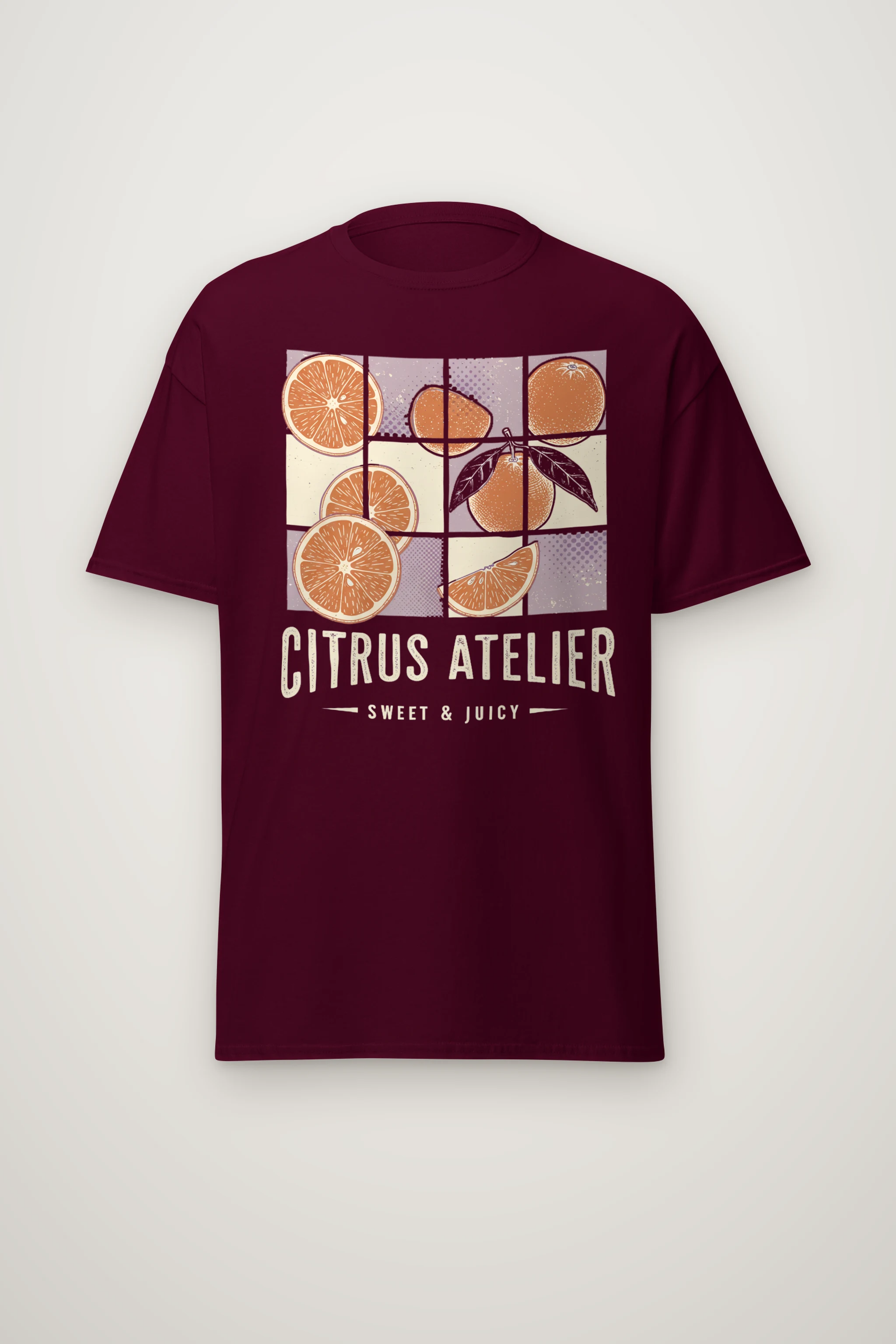 "Citrus Atelier" Heavyweight Unisex Crewneck T-shirt