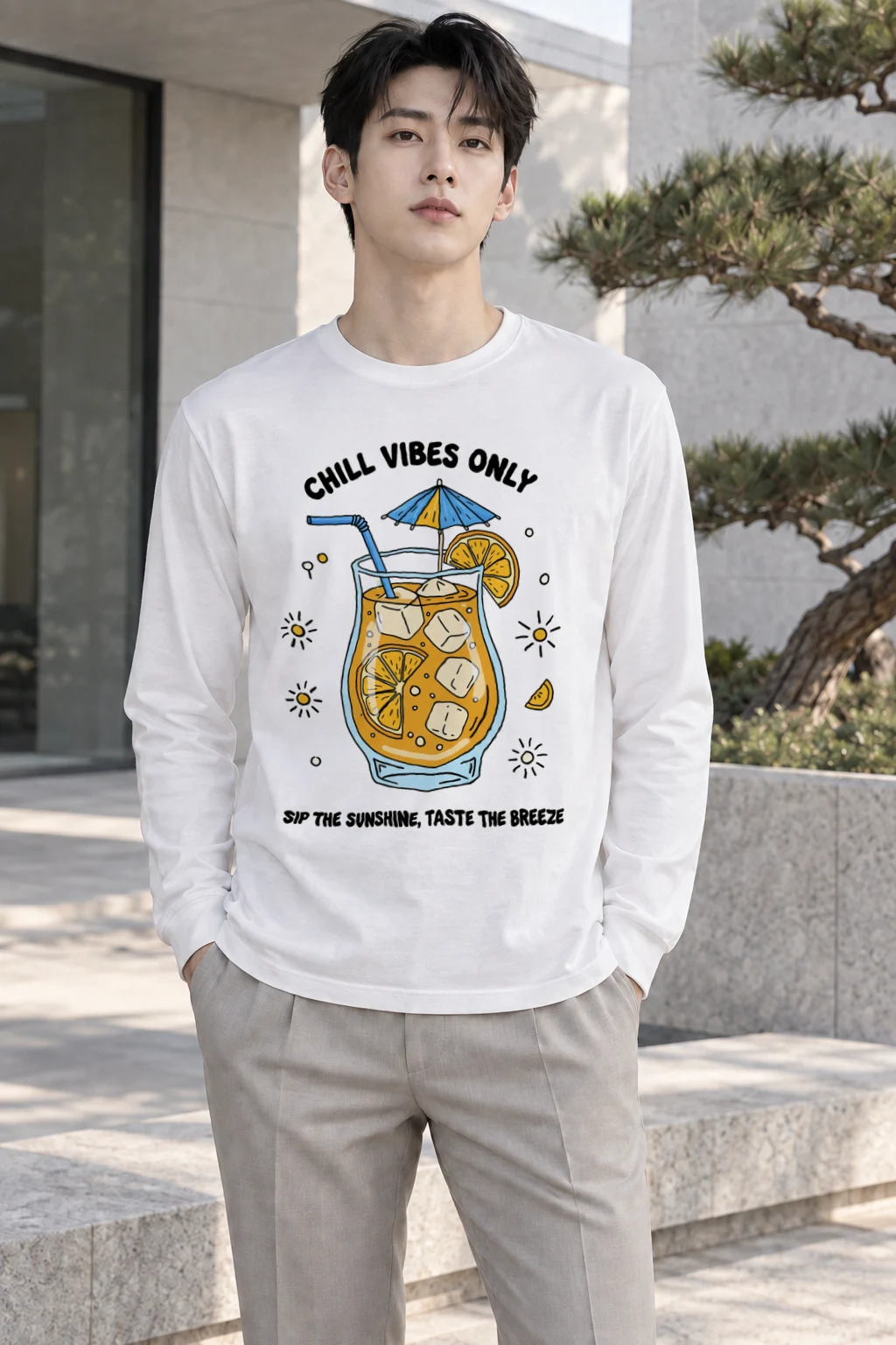 "Citrus Breeze Club" Unisex Longsleeve T-shirt | Gildan 2400