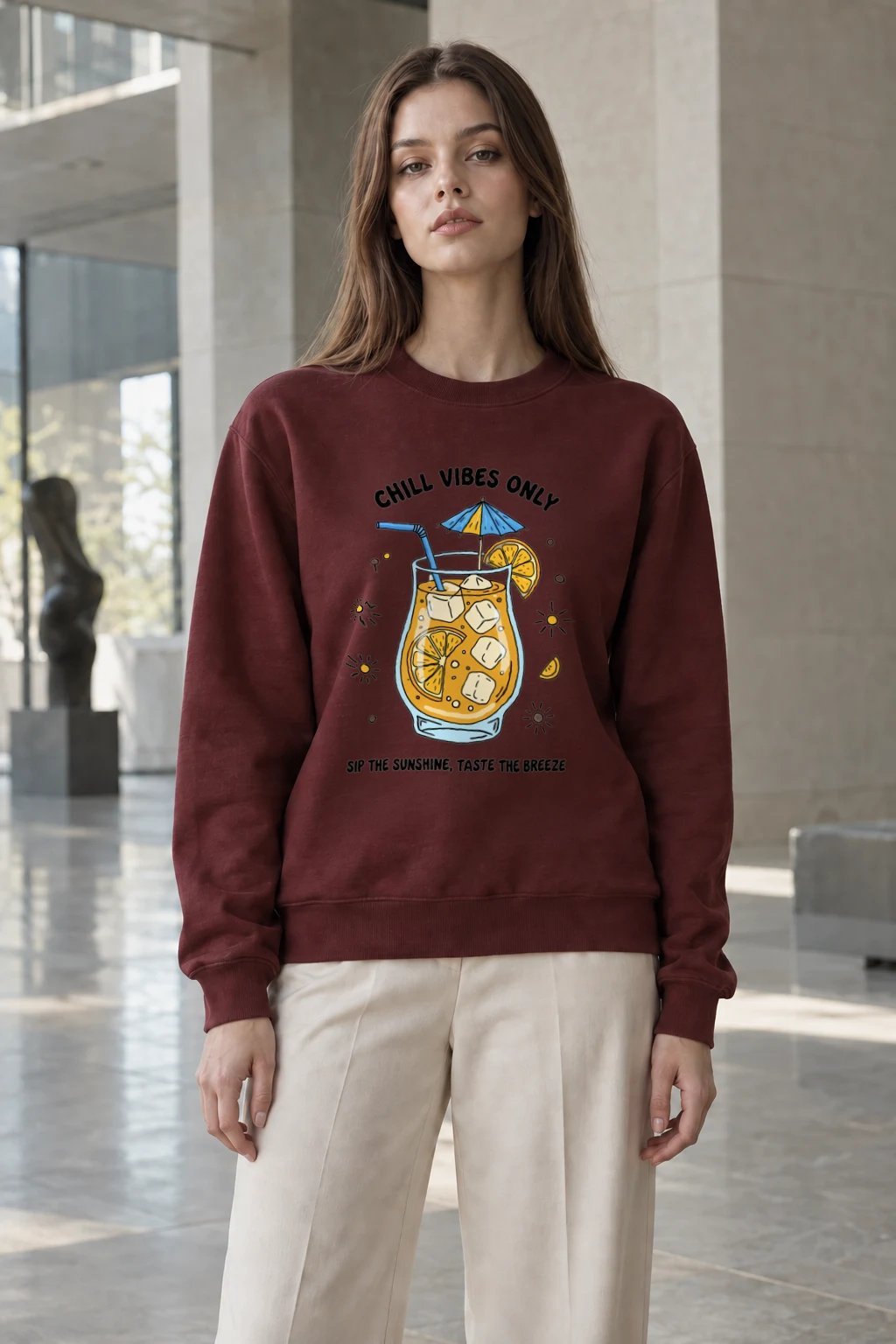 "Citrus Breeze" Heavy Blend Unisex Crewneck Sweatshirt | Gildan 18000