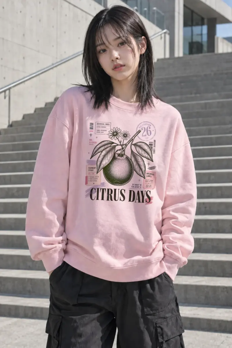 "Citrus Days" Heavy Blend Unisex Crewneck Sweatshirt | Gildan 18000