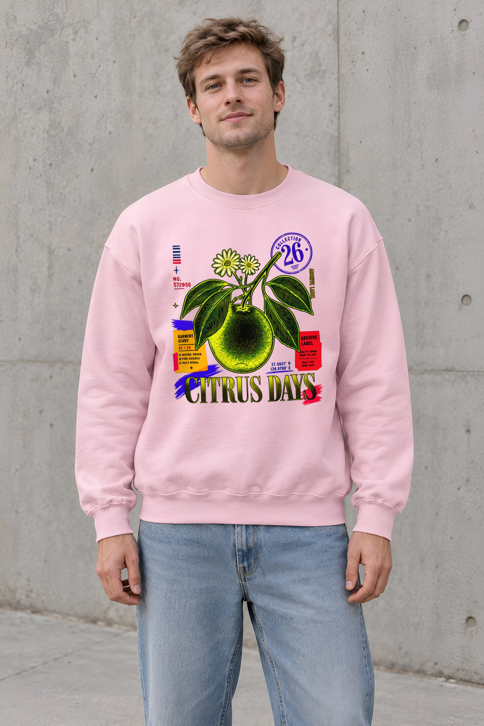 "Citrus Days" 1 Crewneck Sweatshirt