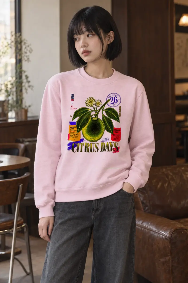 "Citrus Days" Heavy Blend Unisex Crewneck Sweatshirt