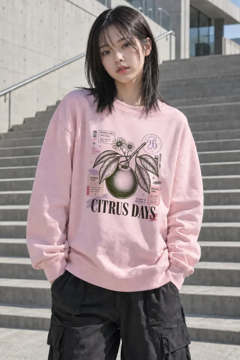 "Citrus Days" Heavy Blend Unisex Crewneck Sweatshirt | Gildan 18000