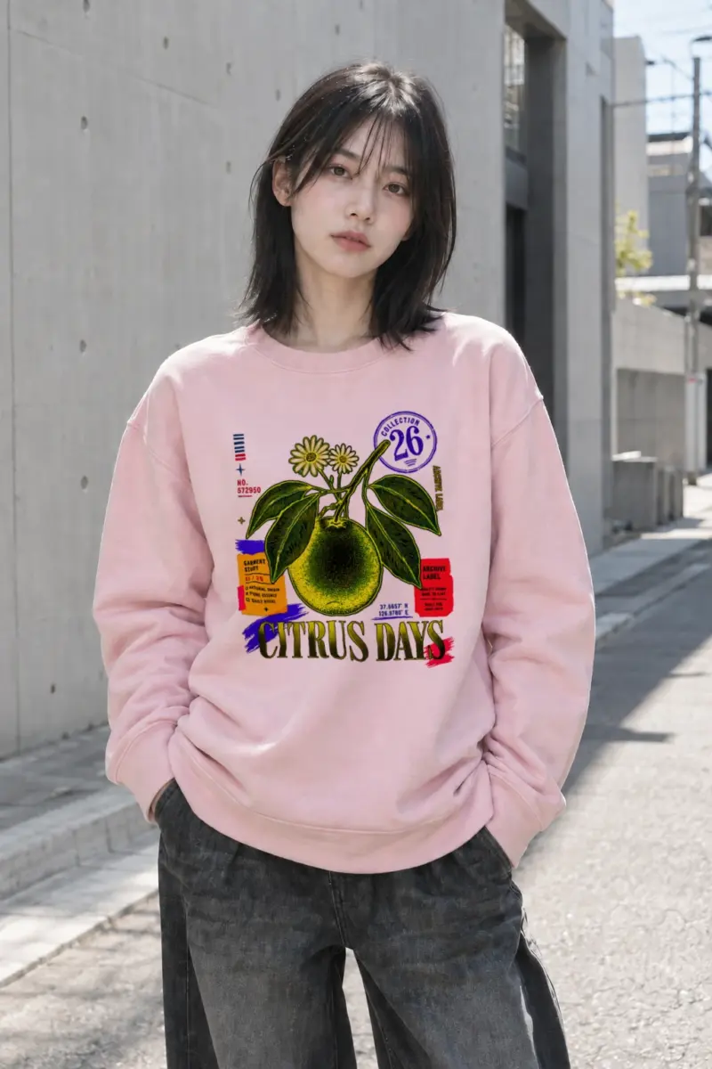 "Citrus Days" Heavy Blend Unisex Crewneck Sweatshirt | Gildan 18000