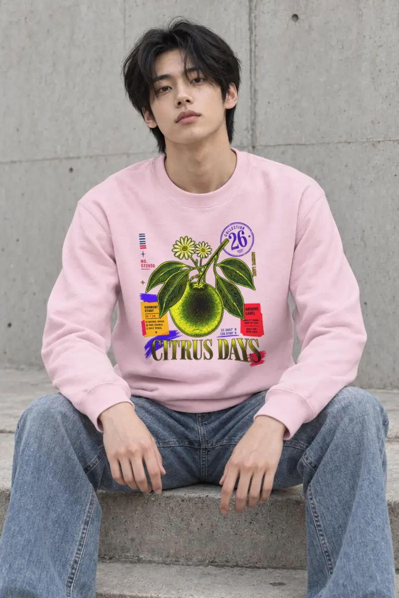 "Citrus Days" Heavy Blend Unisex Crewneck Sweatshirt