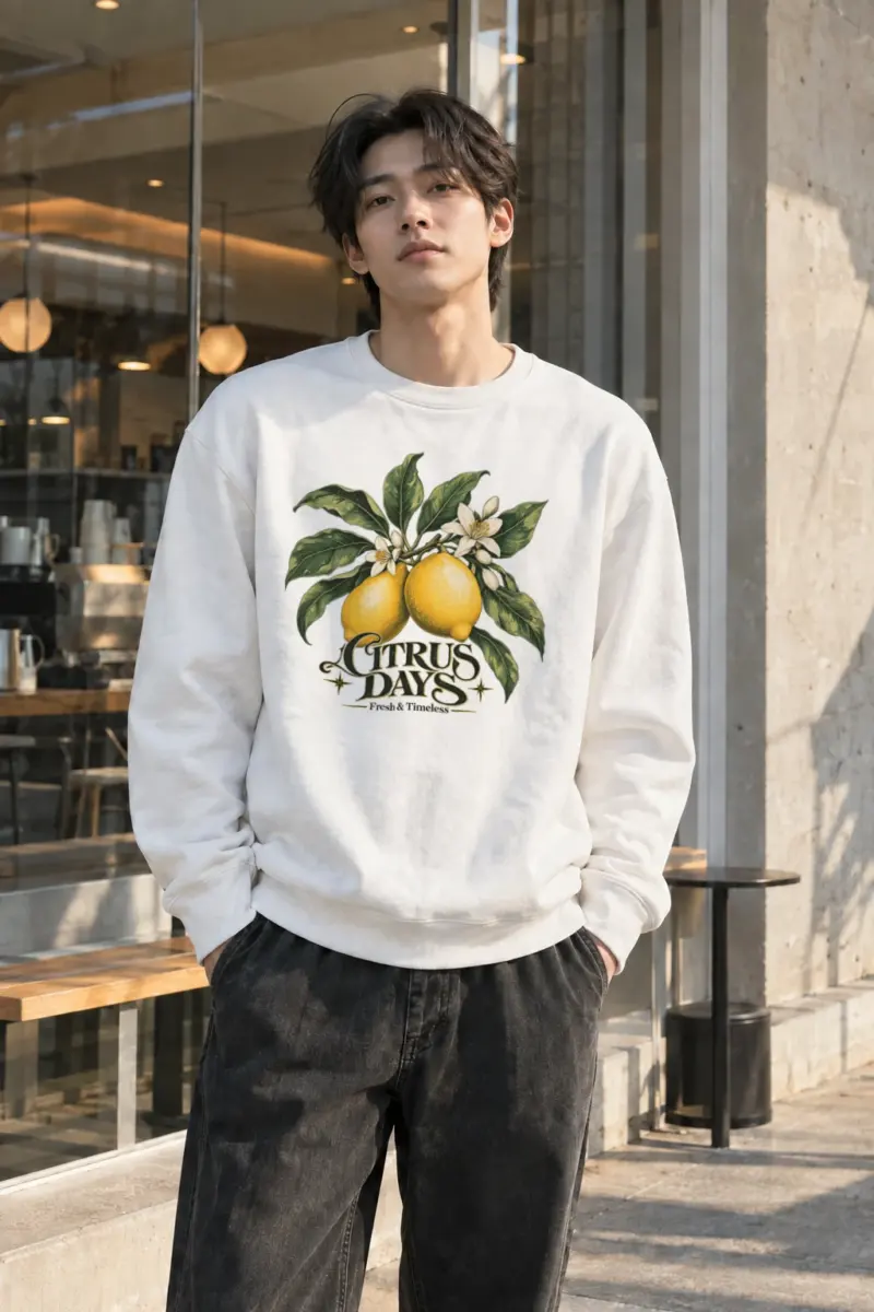 "Citrus Days" Heavy Blend Unisex Crewneck Sweatshirt | Gildan 18000