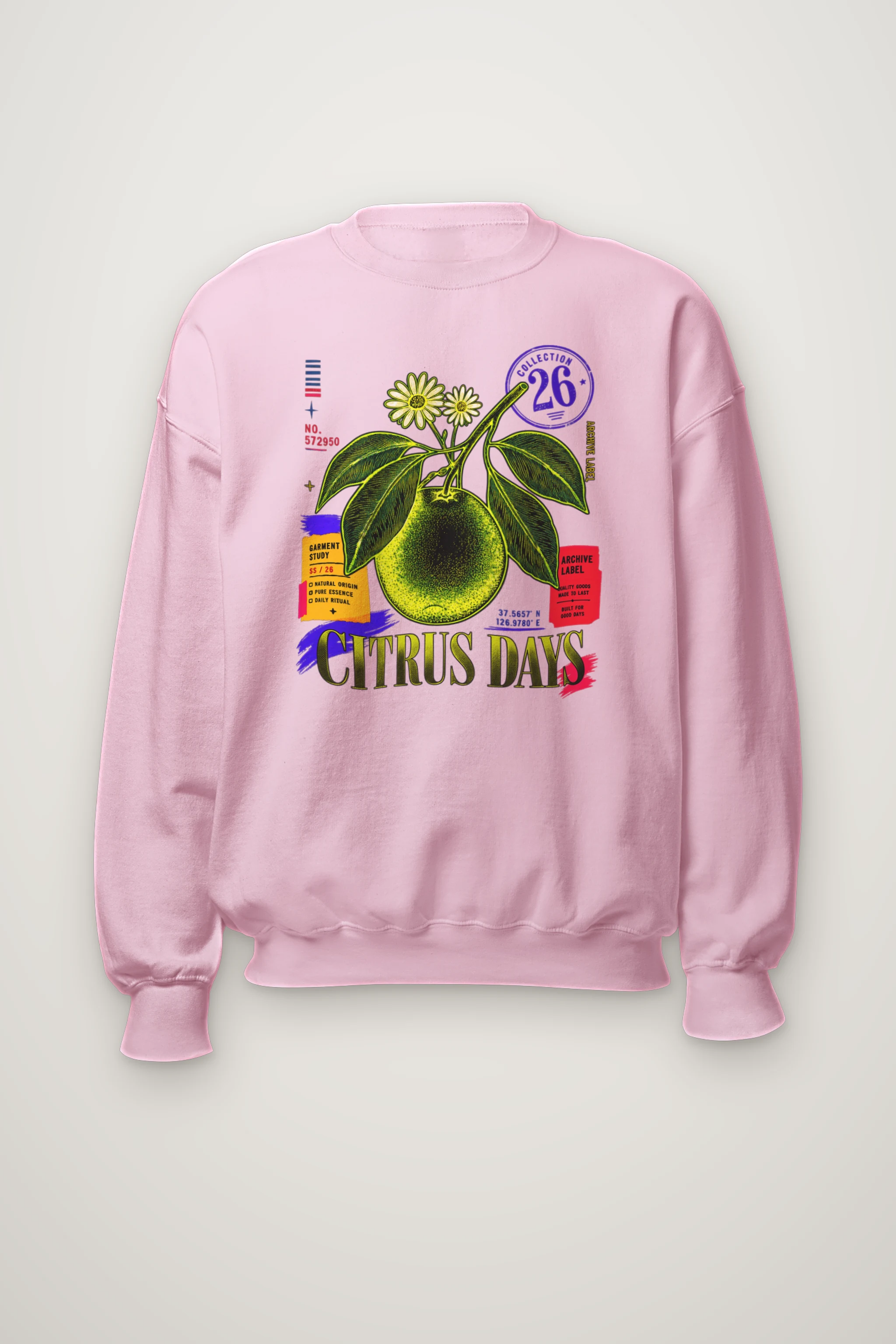 "Citrus Days" Heavy Blend Unisex Crewneck Sweatshirt