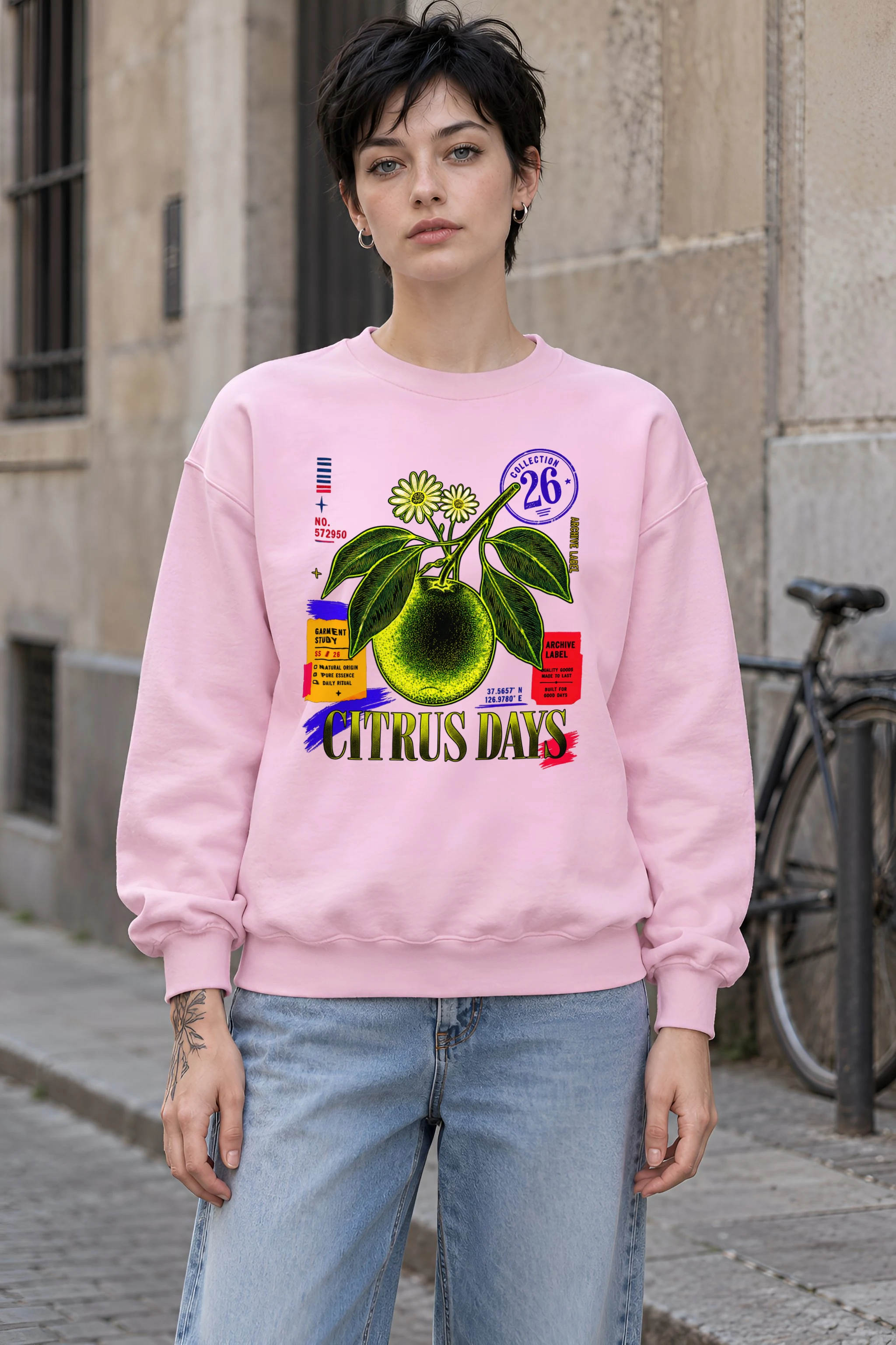 "Citrus Days" 1 Crewneck Sweatshirt
