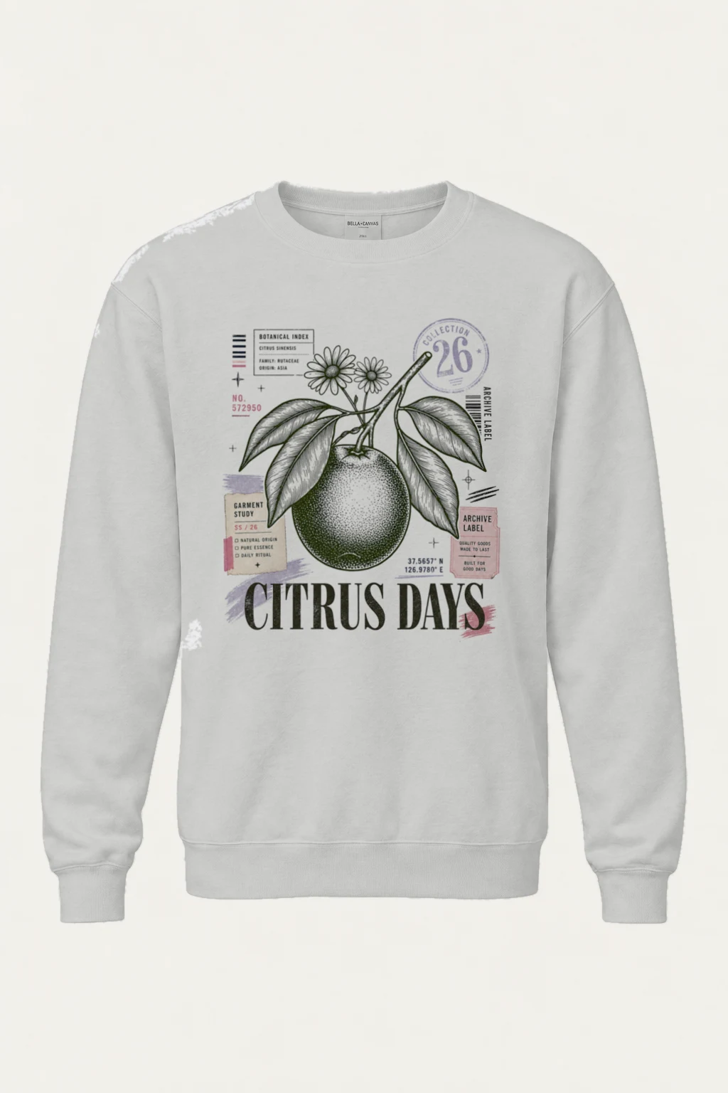 "Citrus Days" Heavy Blend Unisex Crewneck Sweatshirt | Gildan 18000
