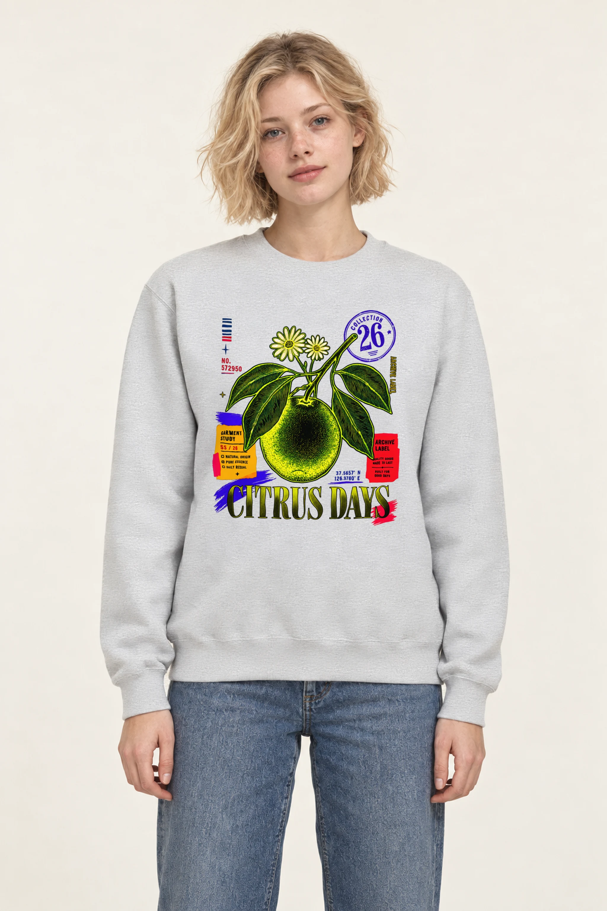 "Citrus Days" 1 Crewneck Sweatshirt