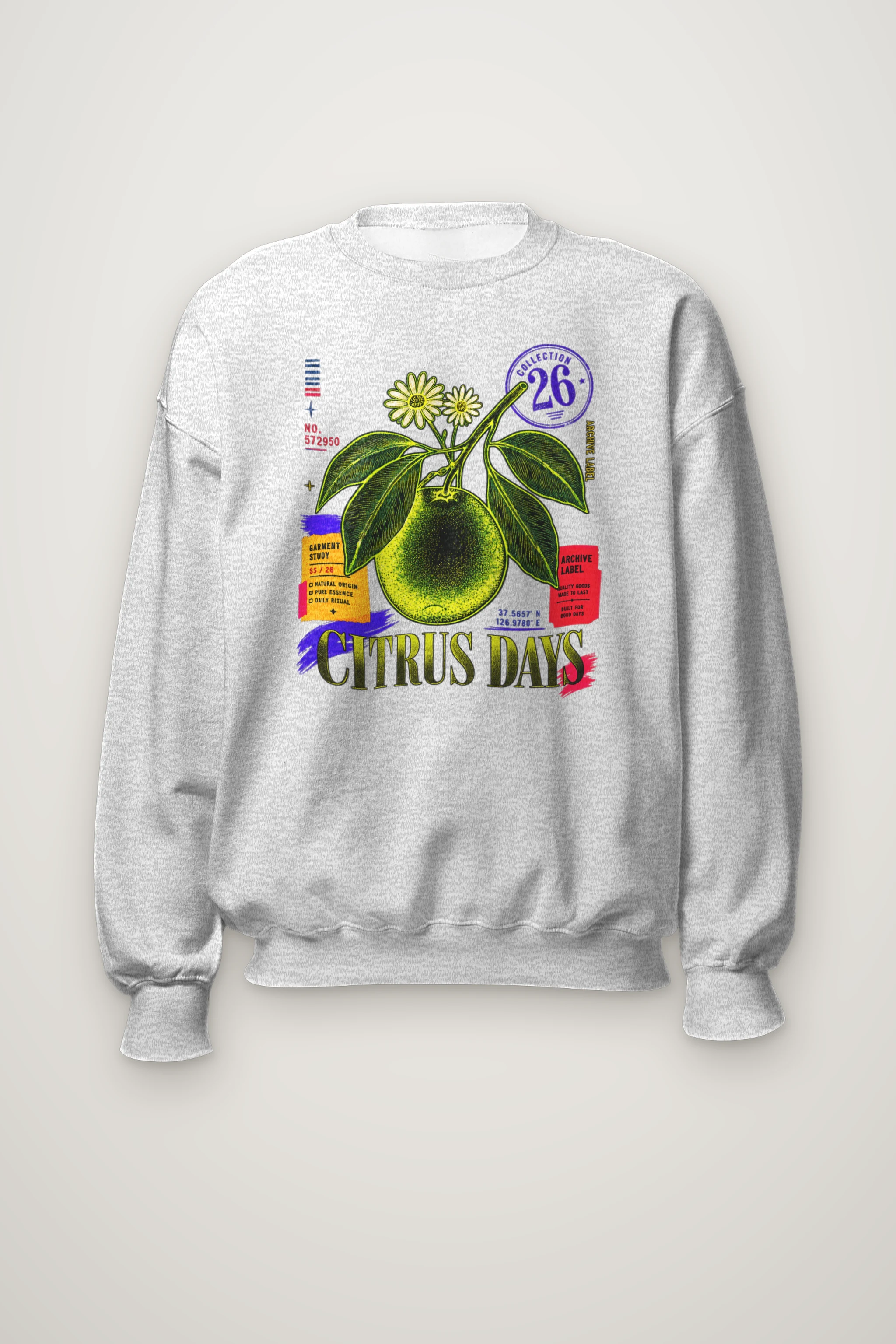 "Citrus Days" Heavy Blend Unisex Crewneck Sweatshirt