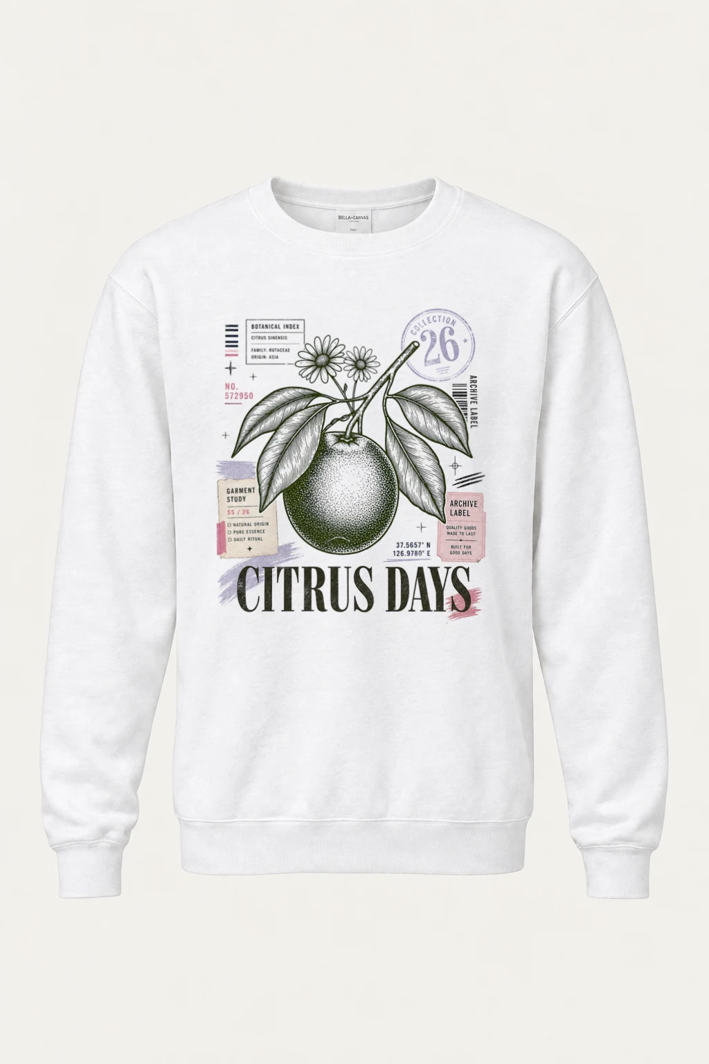 "Citrus Days" Heavy Blend Unisex Crewneck Sweatshirt | Gildan 18000