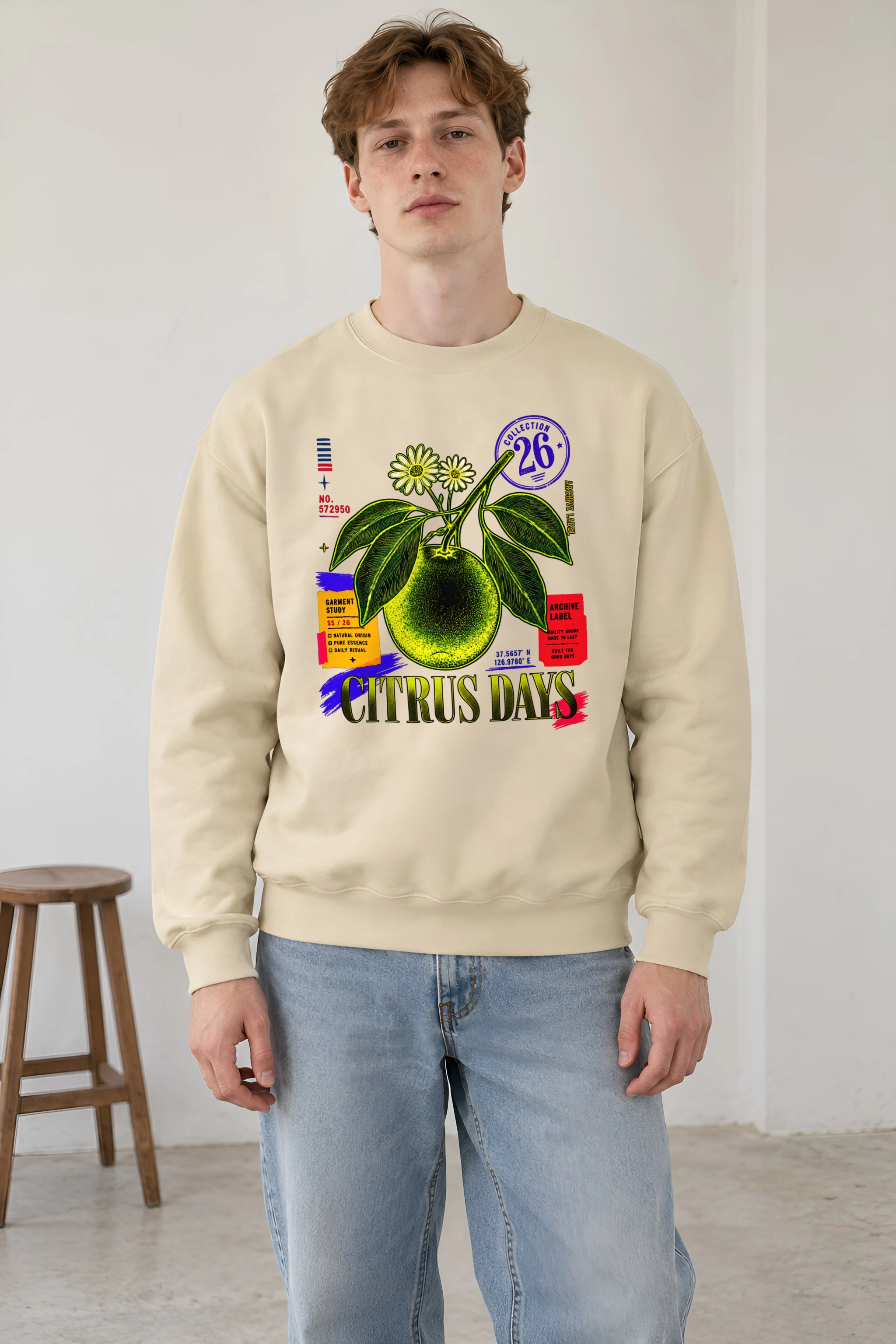 "Citrus Days" 1 Crewneck Sweatshirt