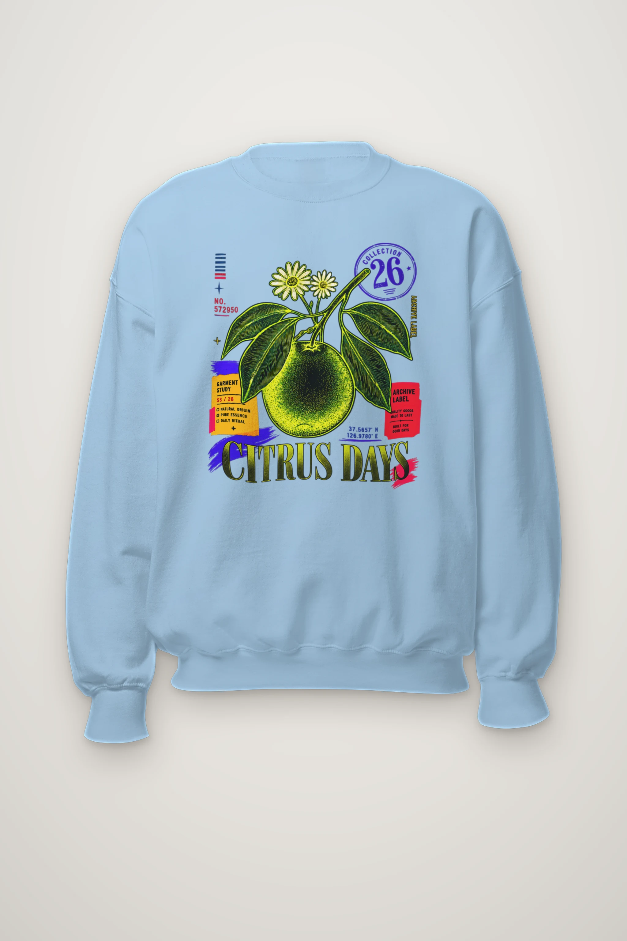 "Citrus Days" Heavy Blend Unisex Crewneck Sweatshirt
