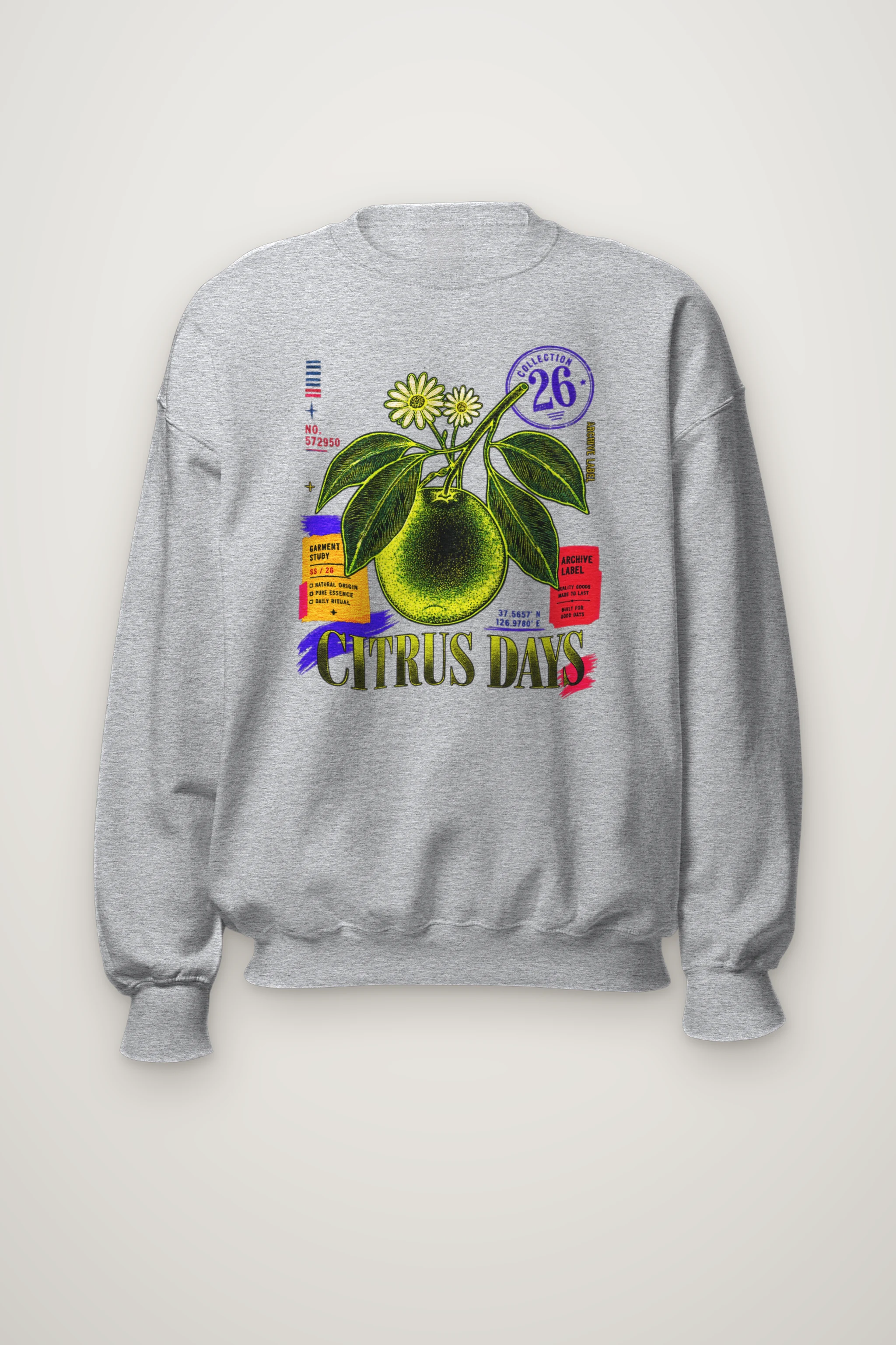 "Citrus Days" Heavy Blend Unisex Crewneck Sweatshirt